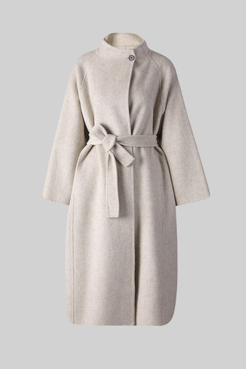 Kuşaklı Midi Boy Kaşe Palto