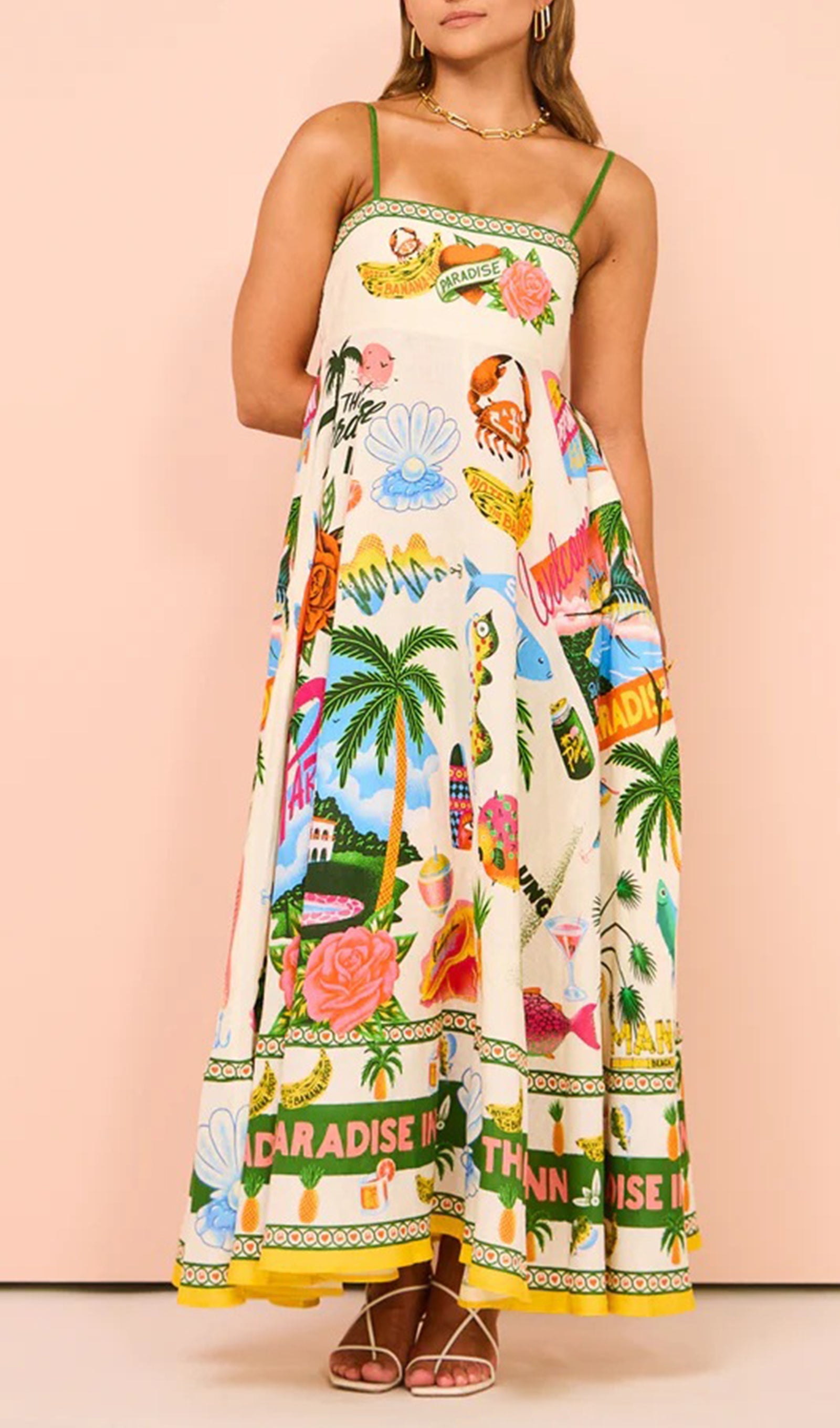 Çiçekli Seksi Maksi Slip Elbise