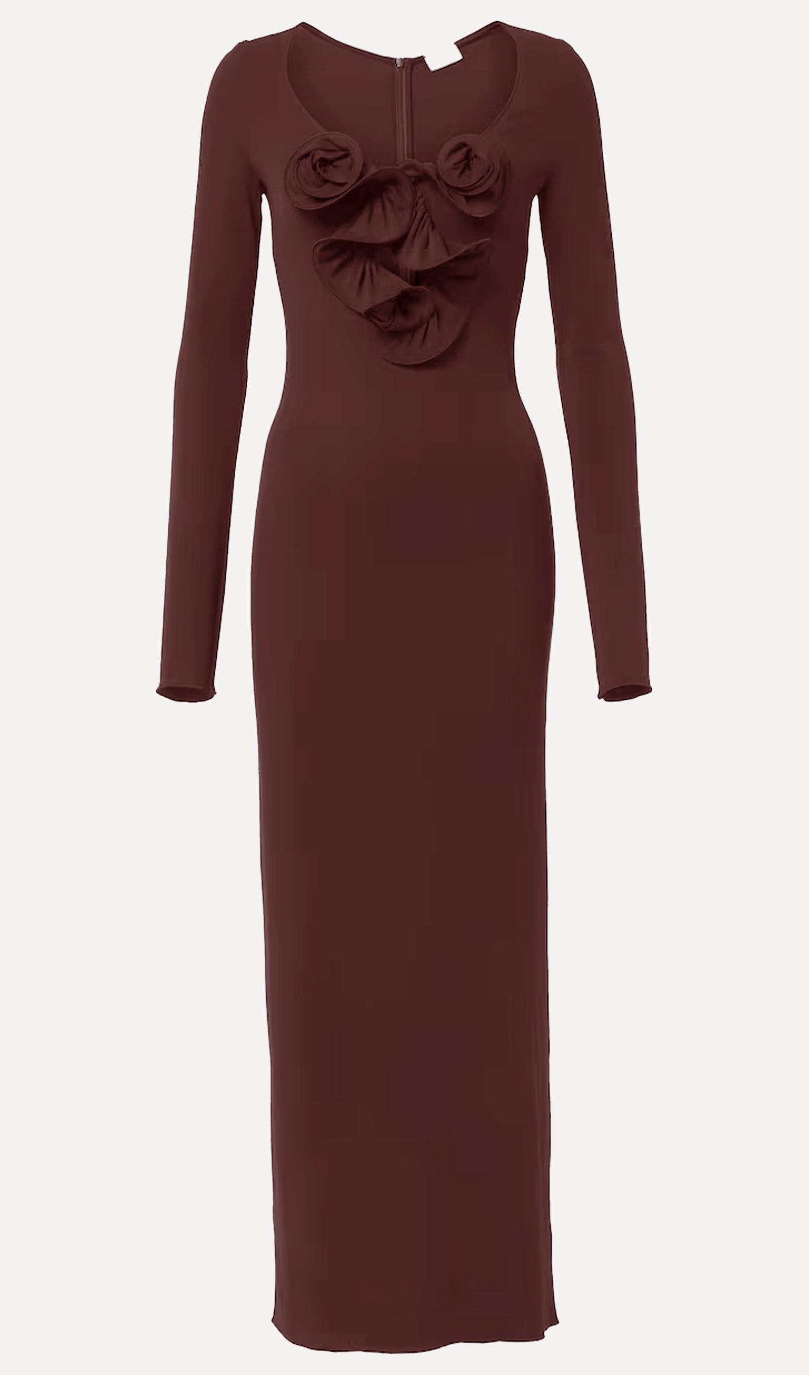 Çiçek Uygulamalı Jersey Maksi Elbise