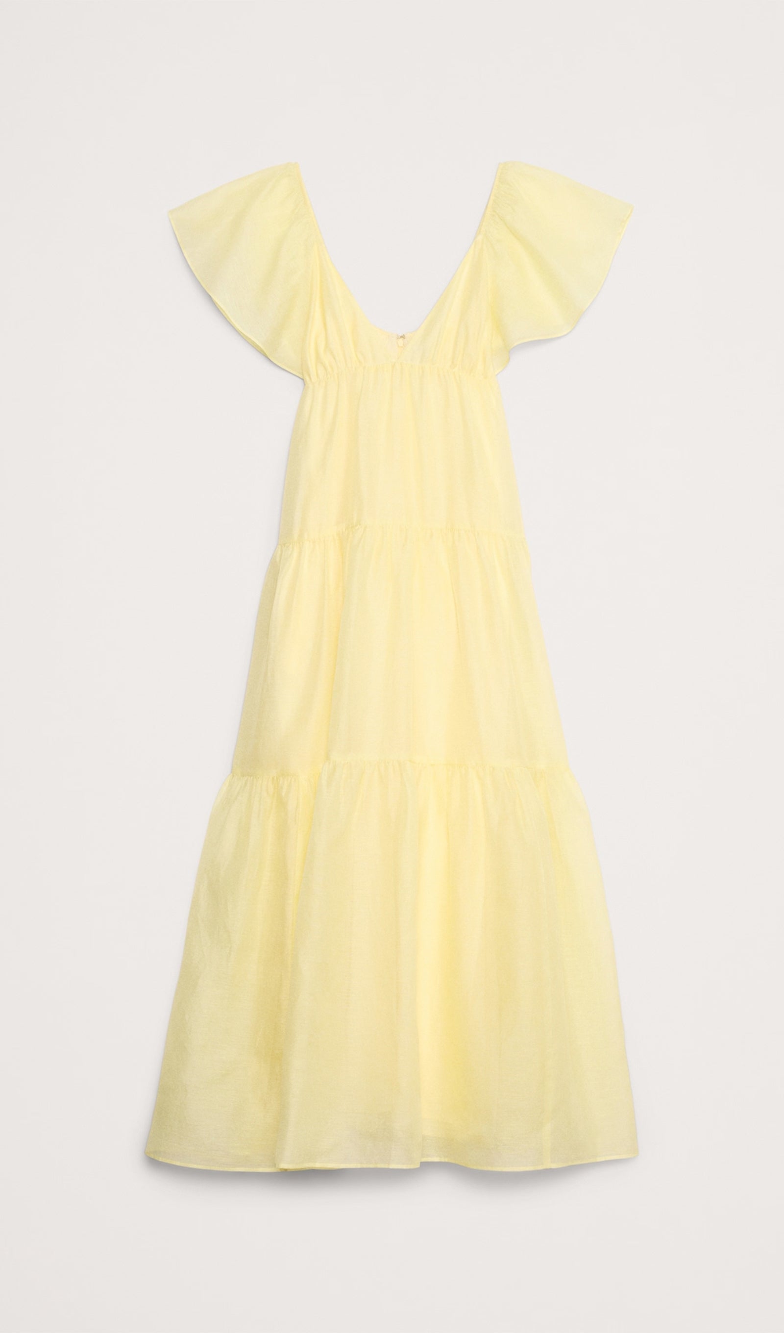 Keten Katmanlı Maksi Elbise