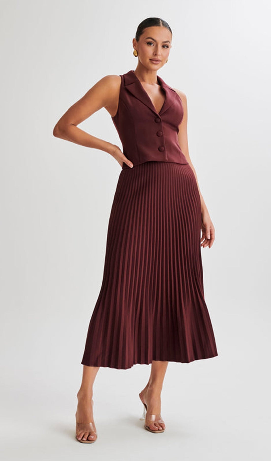 Takım Elbise Midi Elbise İki Parça Takım