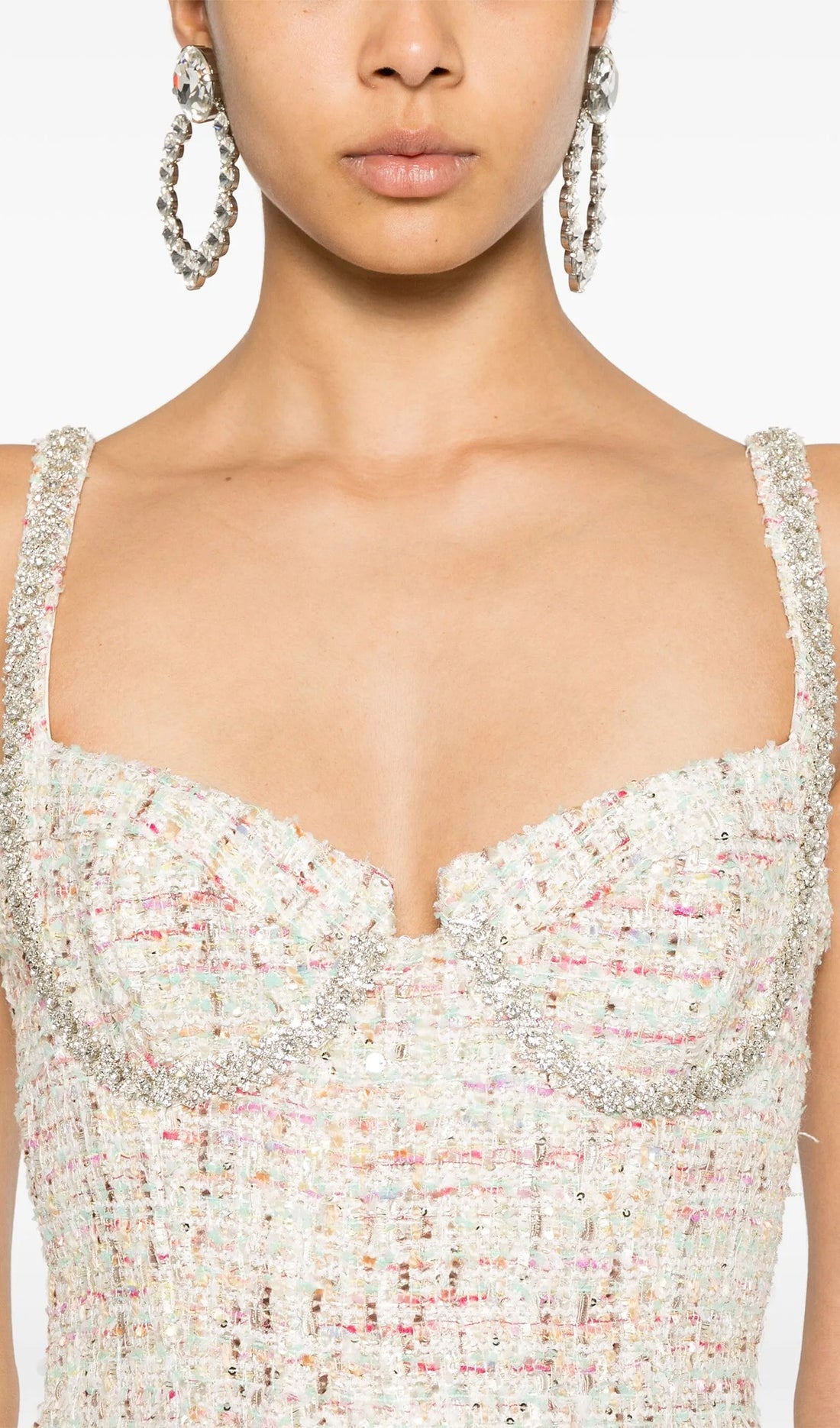 İşlemeli Buklet Mini Elbise