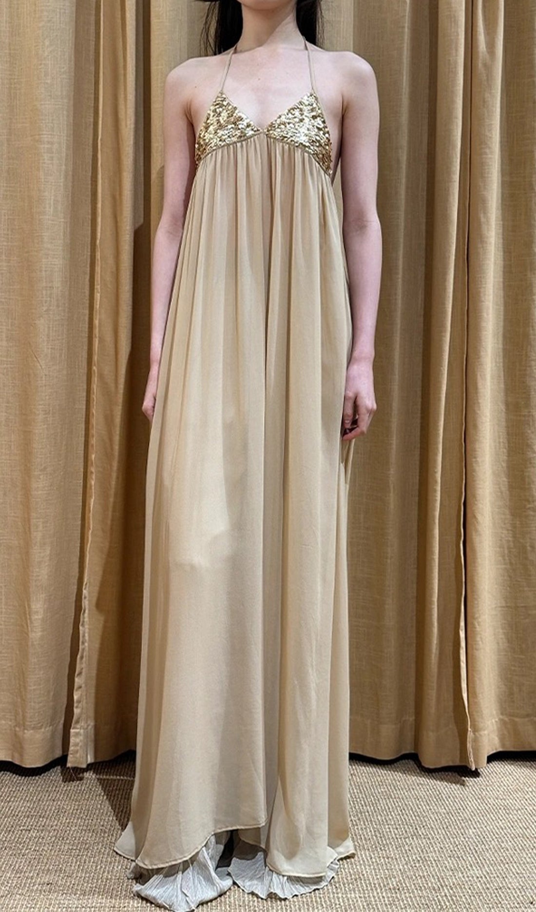 Slip Pamuklu Maksi Elbise