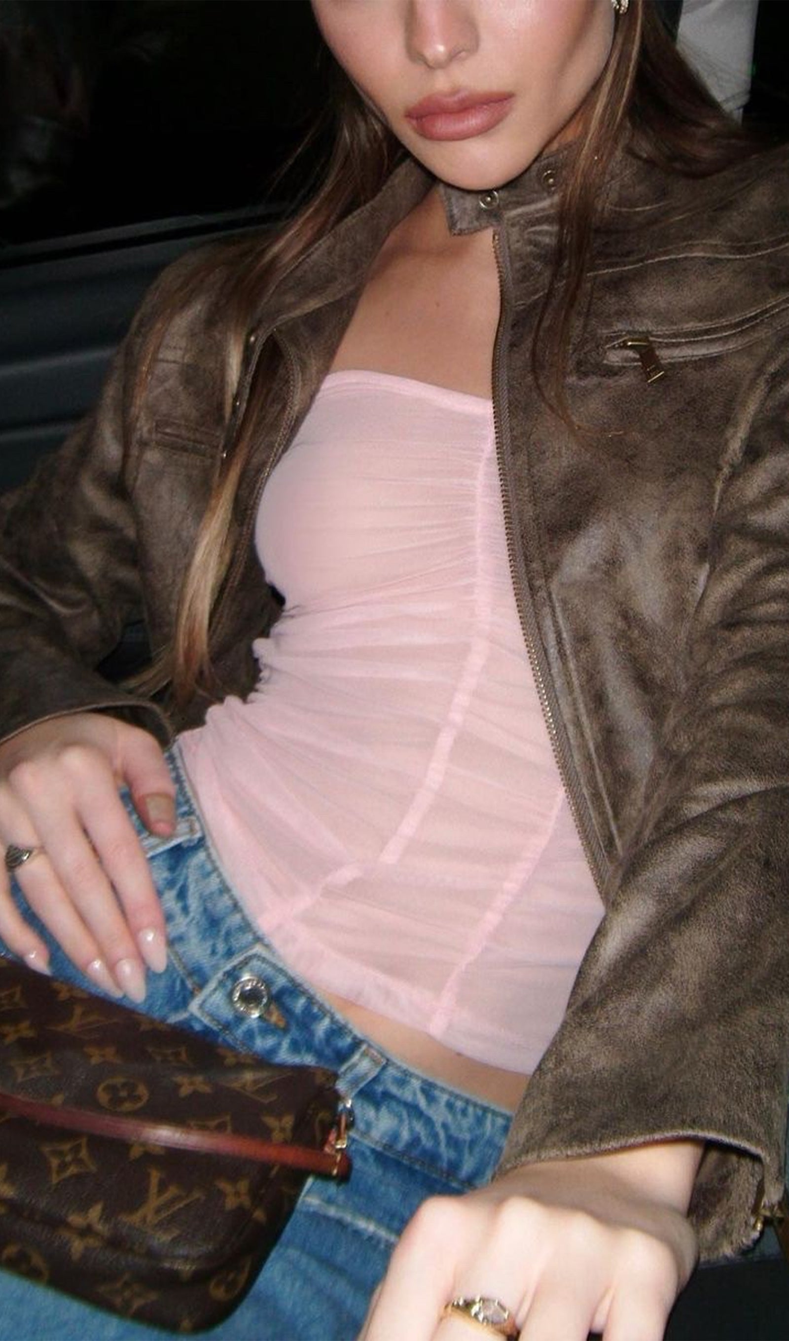 Moto Ceket Çikolata