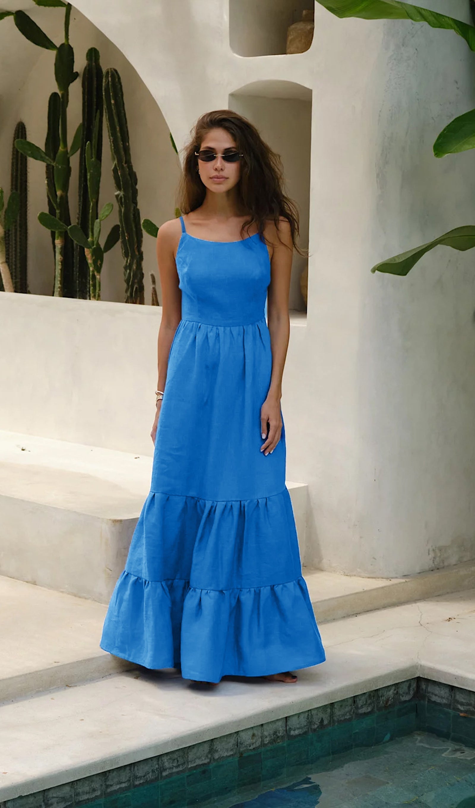 Oralie Solid Maksi Elbise