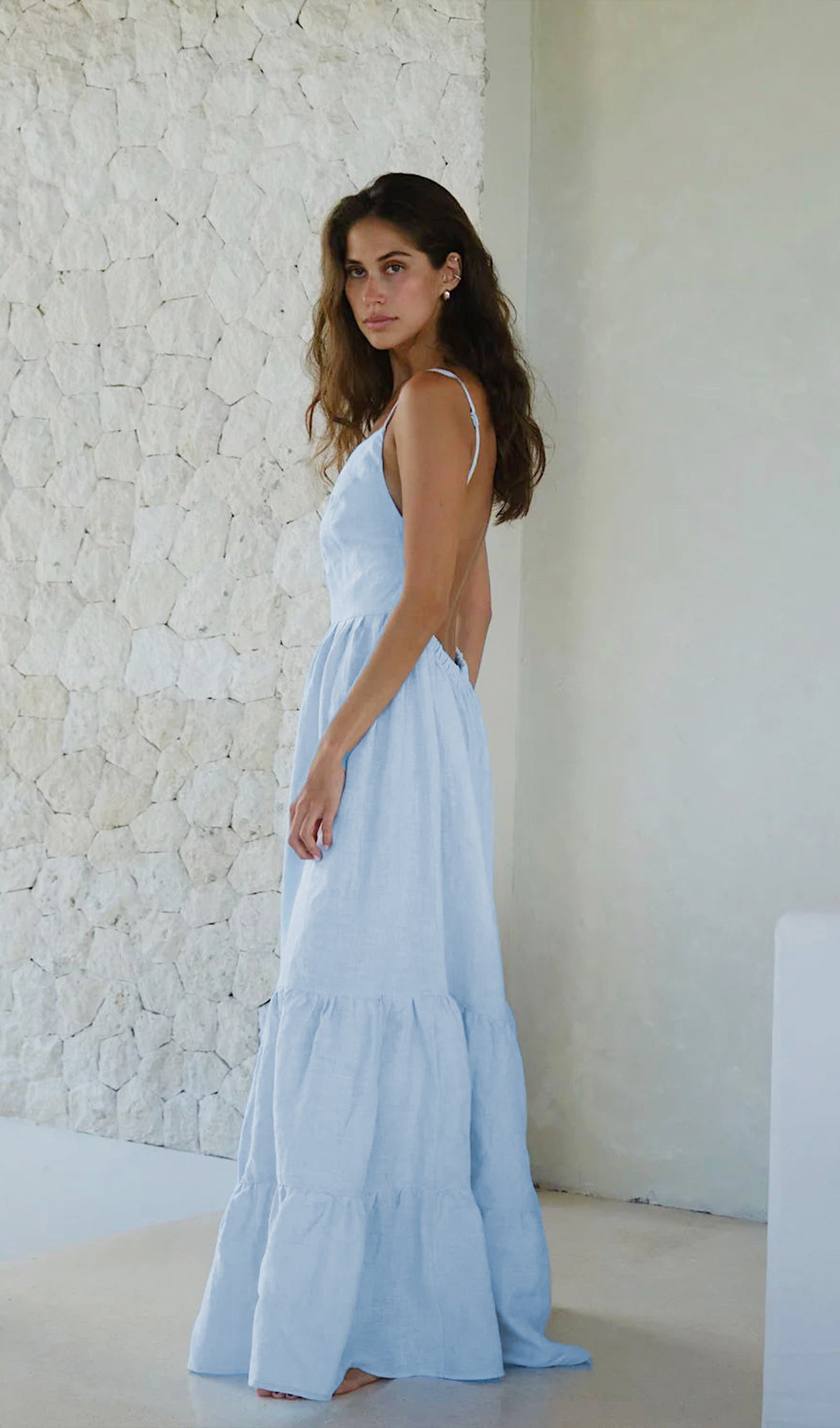 Oralie Solid Maksi Elbise