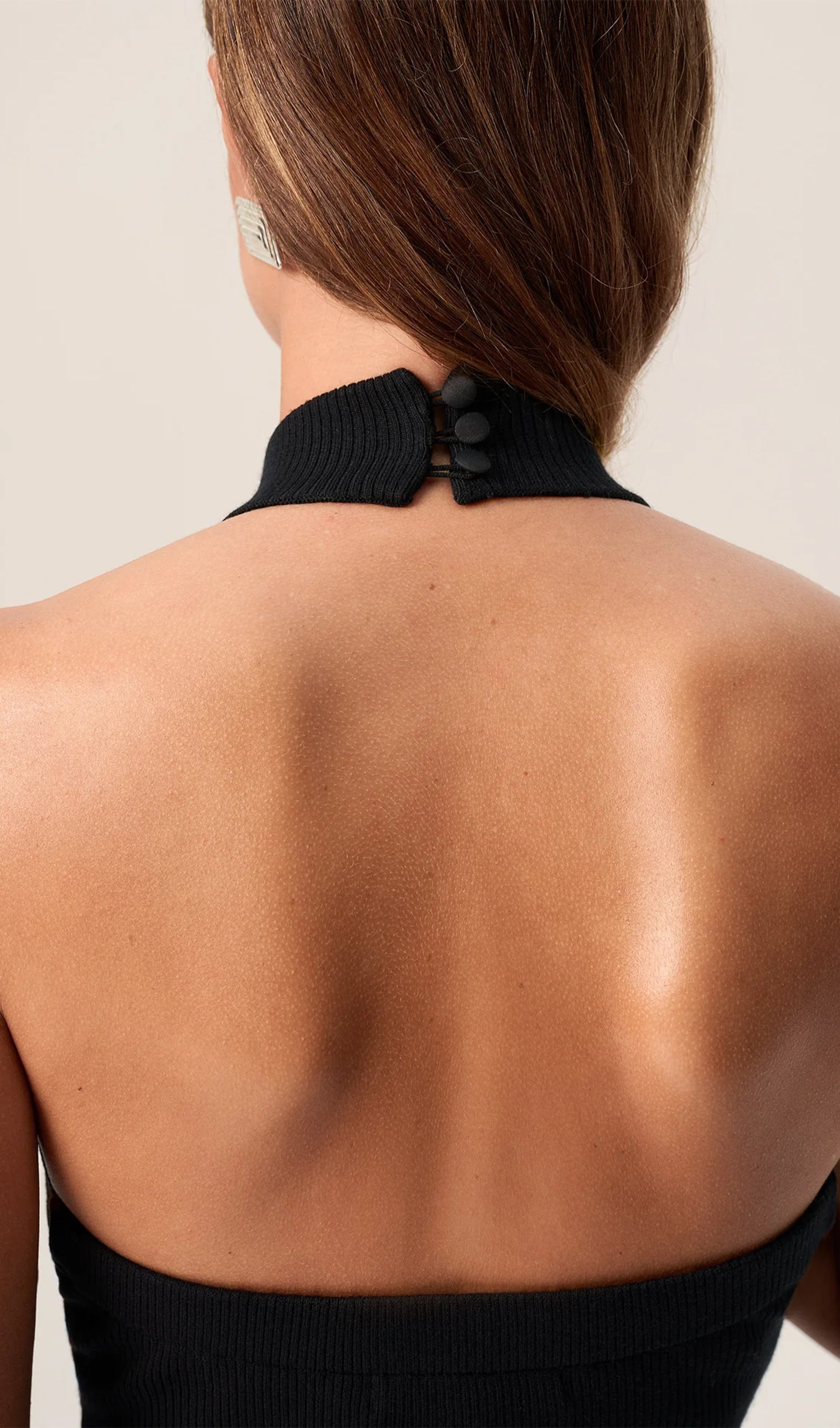 İki Parçalı Halterneck Midi Elbise