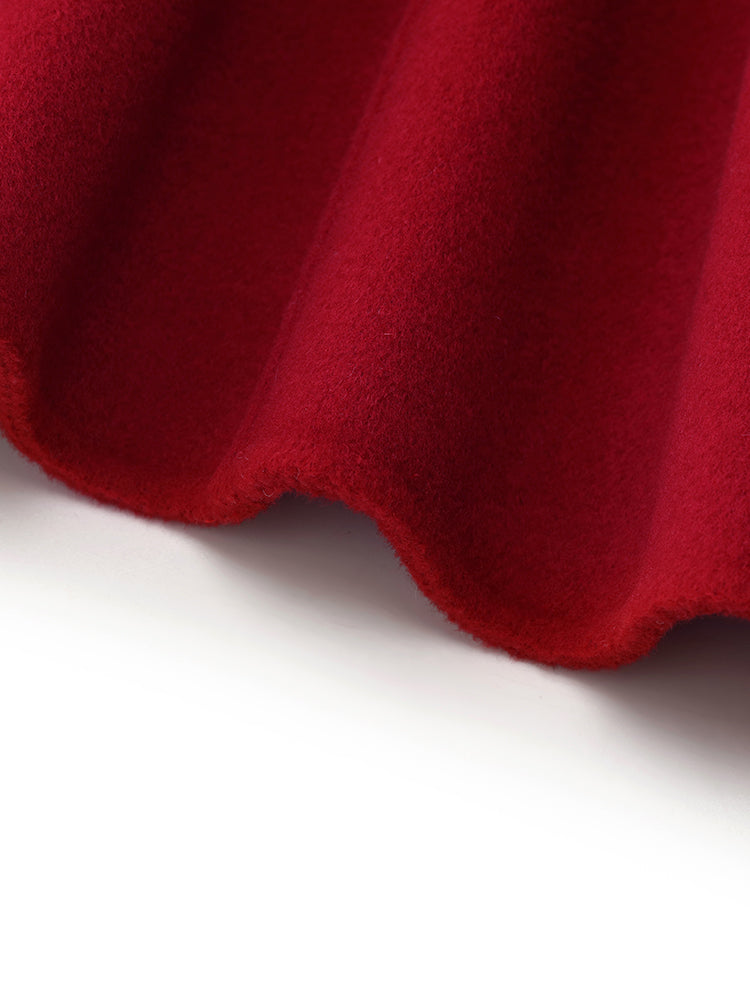 Tencel Yün Kadın Fiyonklu Kaban