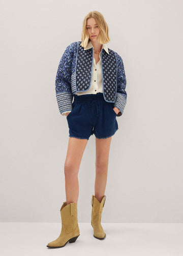 Kapitone Çift Taraflı Baskılı Ceket