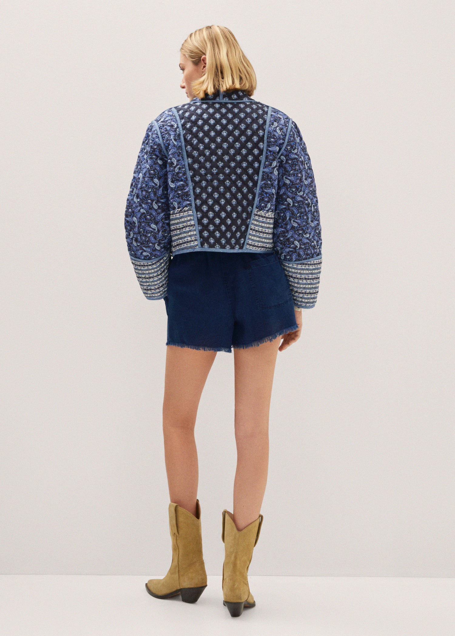 Kapitone Çift Taraflı Baskılı Ceket