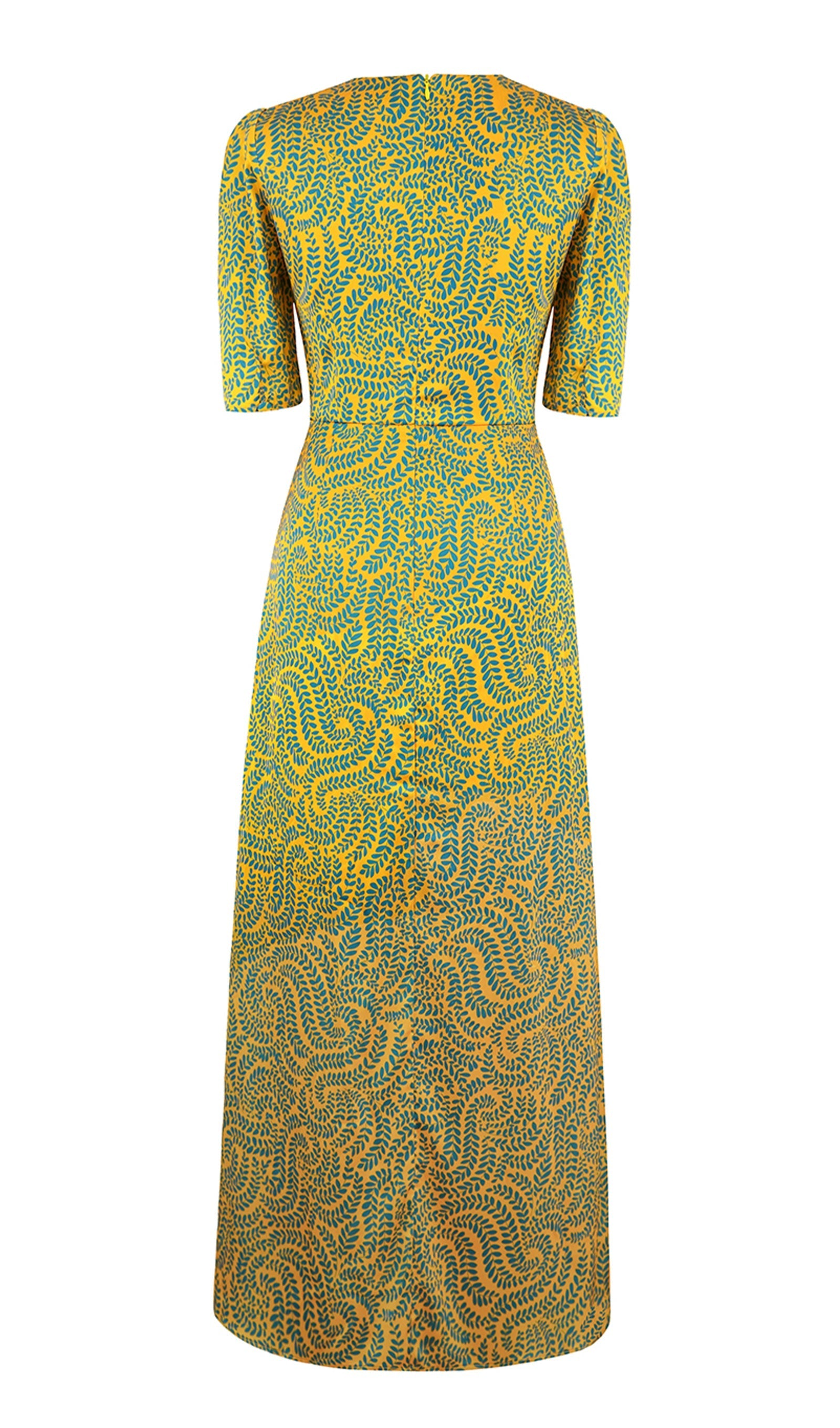 Çiçekli Saten Benzersiz Dar Kesim Maksi Elbise