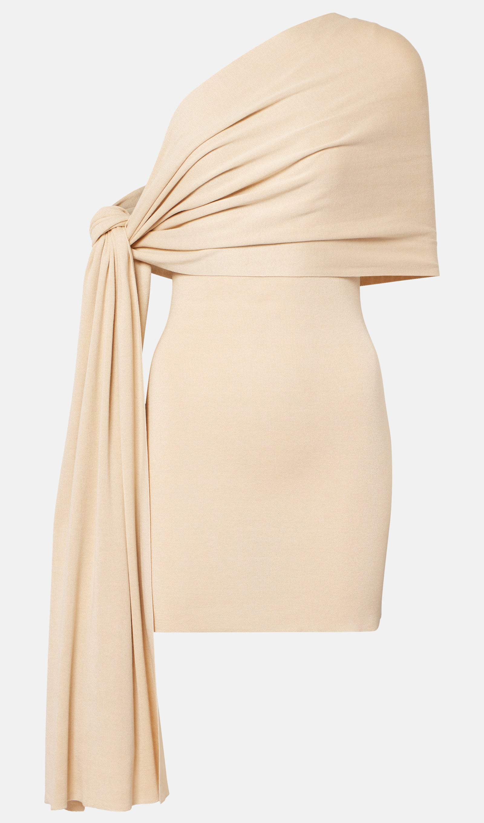 Tek Omuz Dantelli Mini Elbise