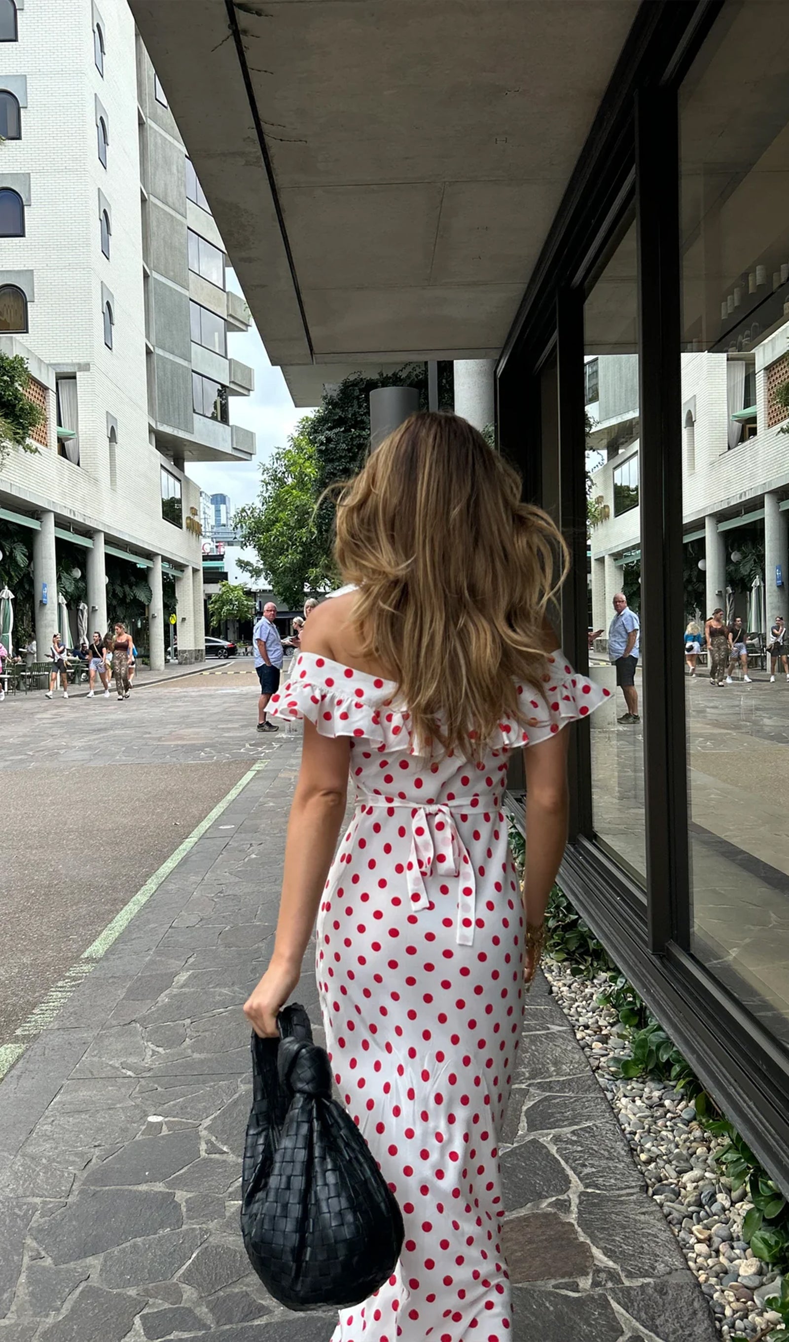 Puantiyeli Maksi Elbise