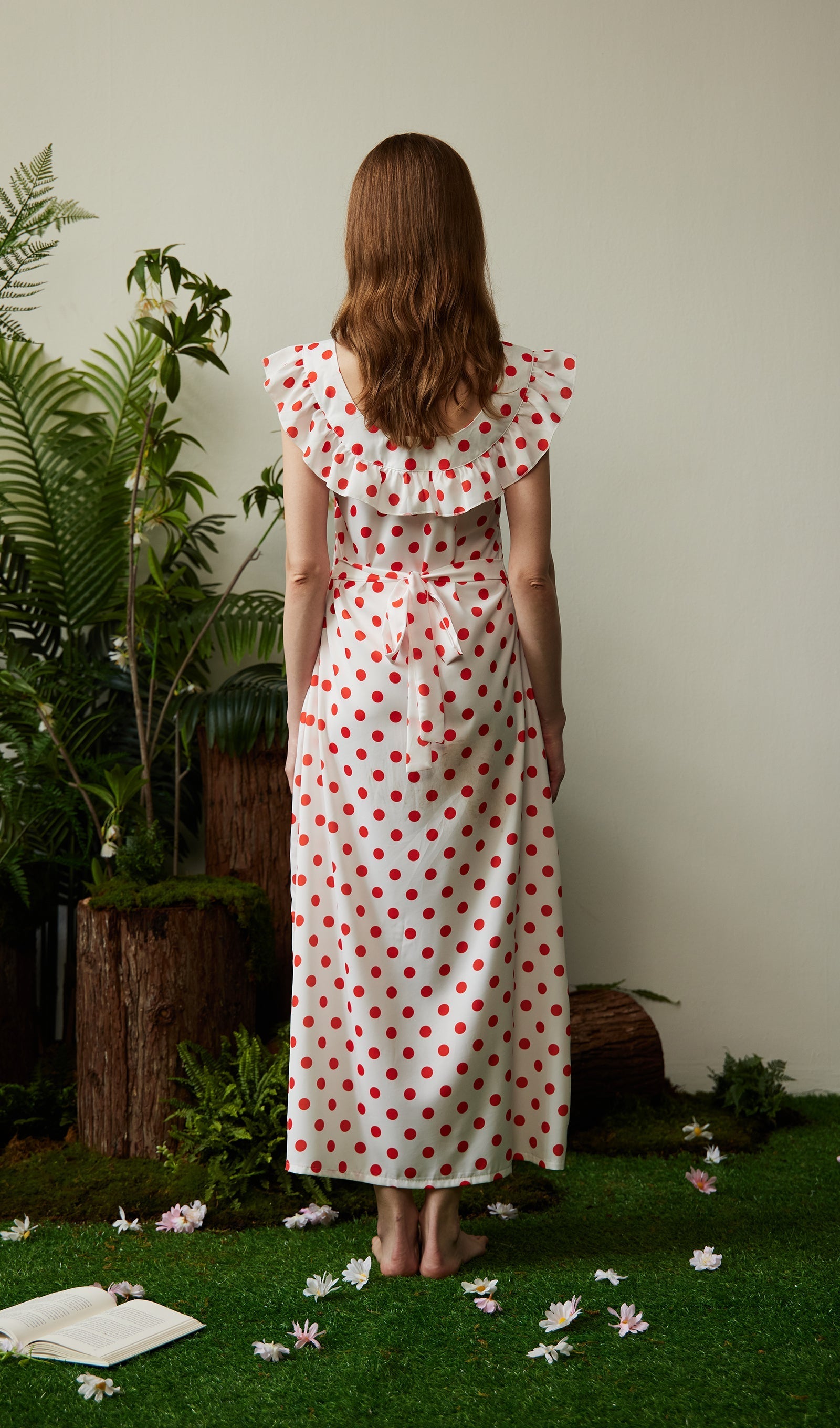 Puantiyeli Maksi Elbise