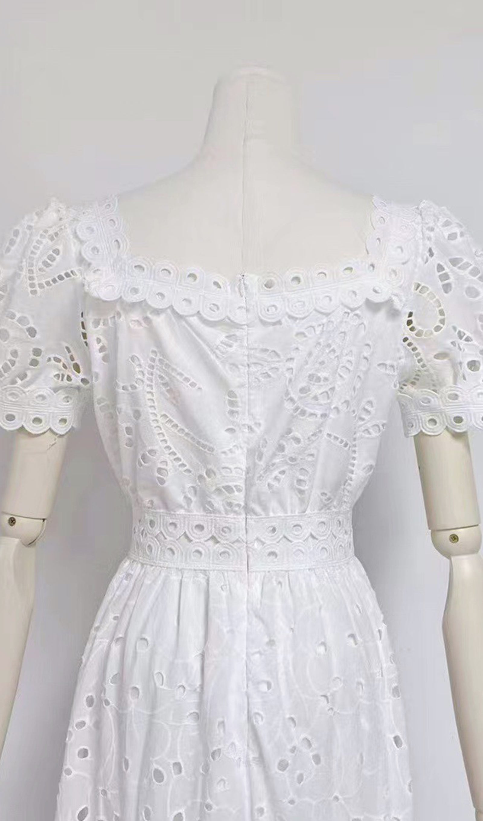 Kare Yaka A Line Kroşe Maxi Elbiseler