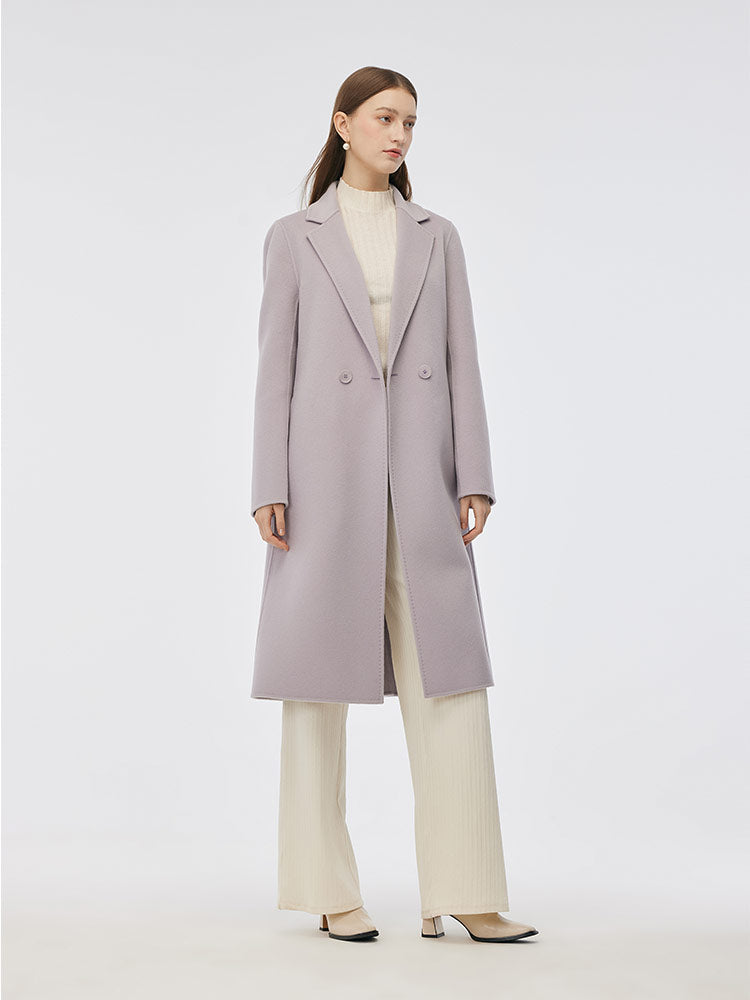 Çift Yüzlü Sırt Yırtmaçlı Kadın Kaban