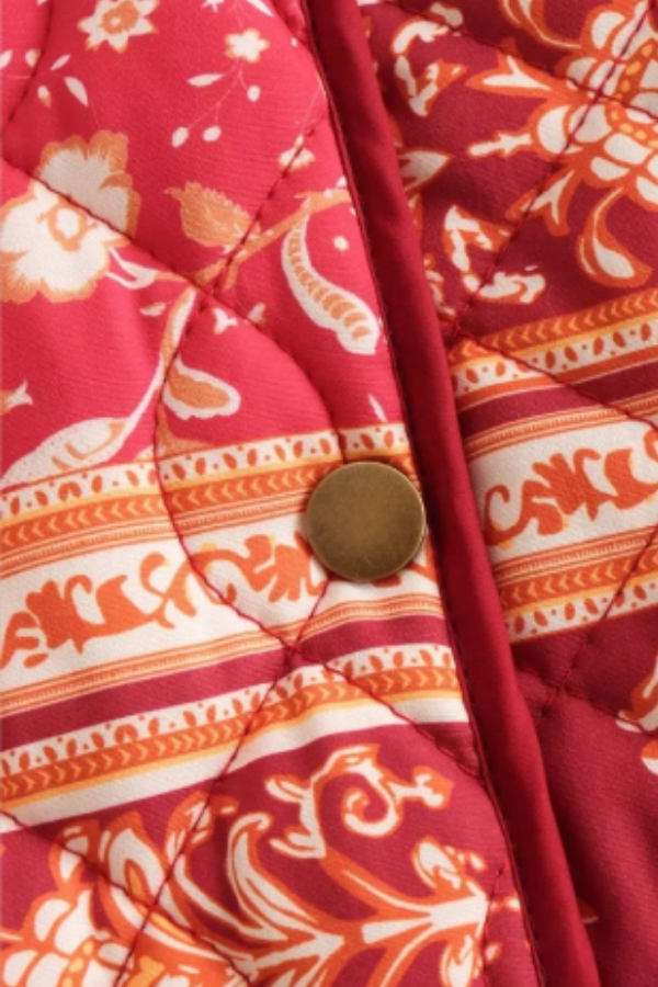 Colorblock Baskılı Pamuklu Ceket