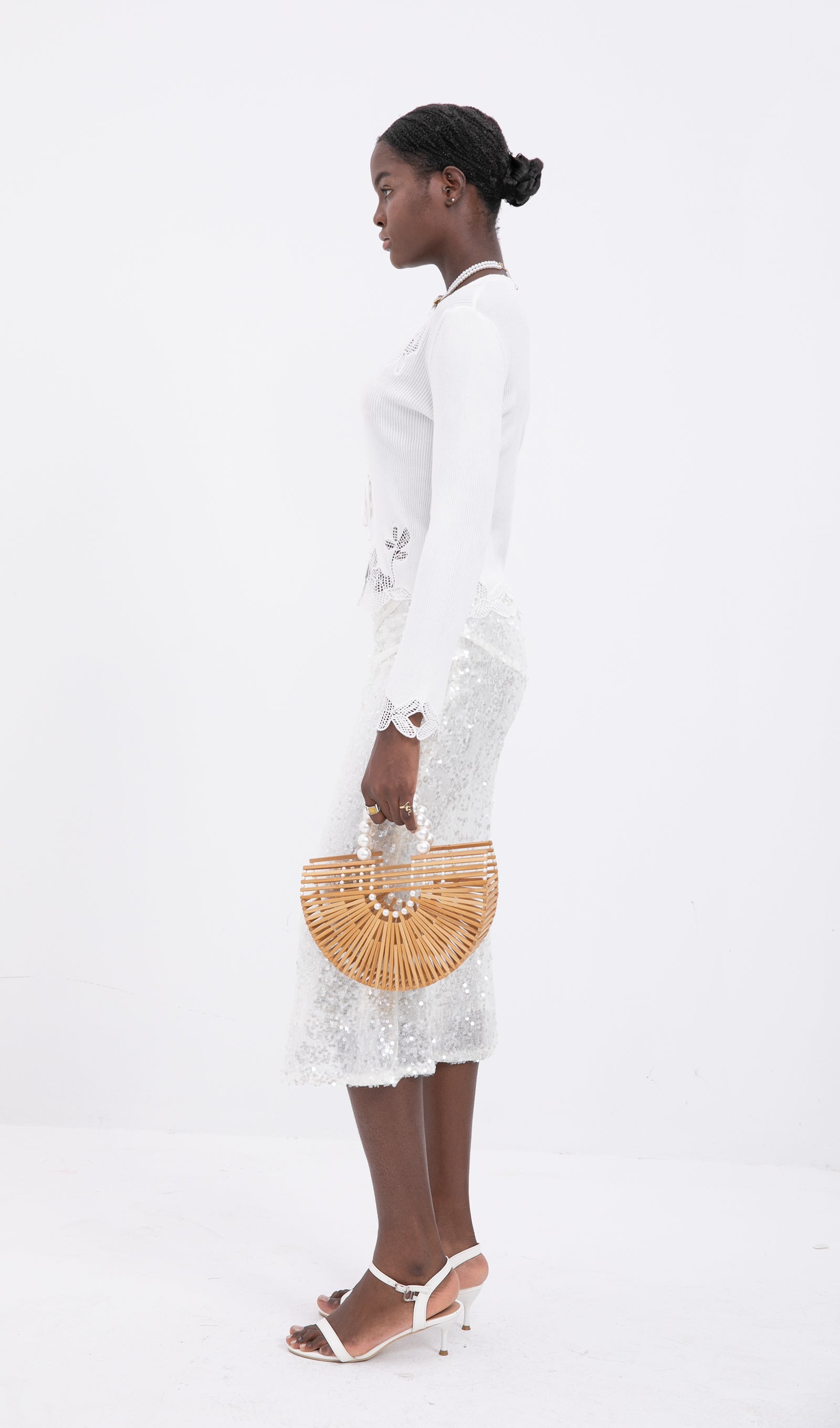 Trendy Çiçekli Dantel Süslemeli Hırka Üst