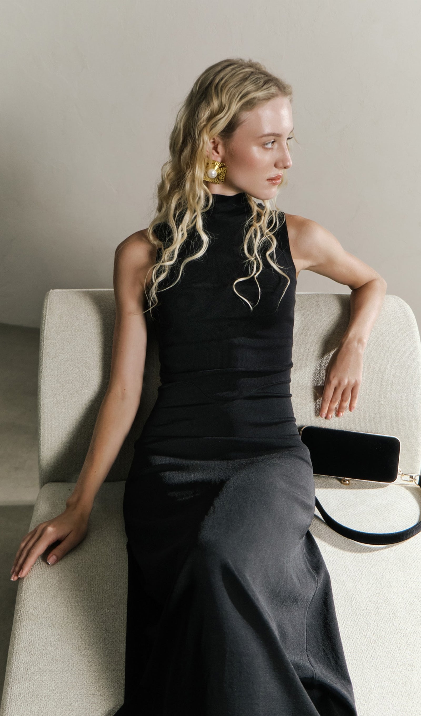 Kolsuz Fit Fit Maksi Elbise