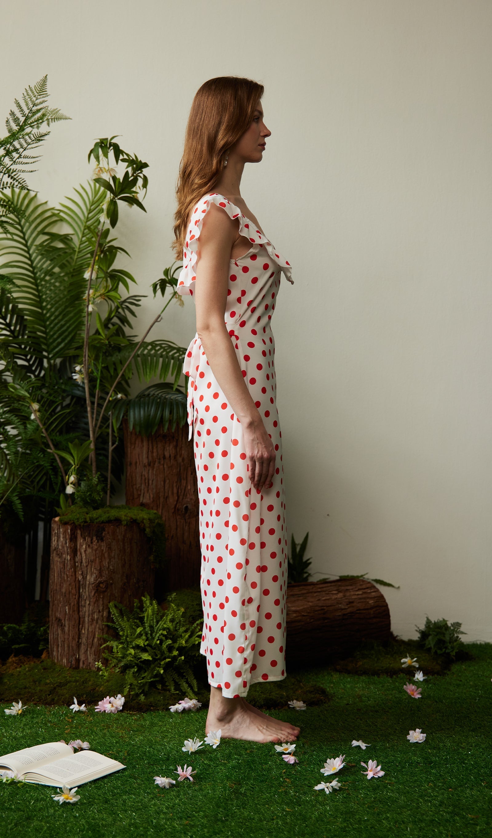 Puantiyeli Maksi Elbise