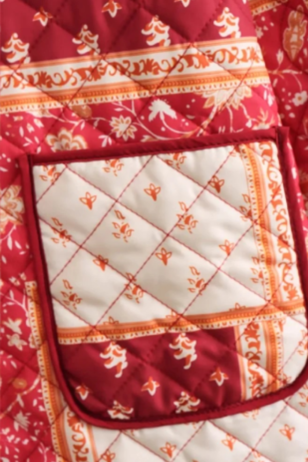 Colorblock Baskılı Pamuklu Ceket