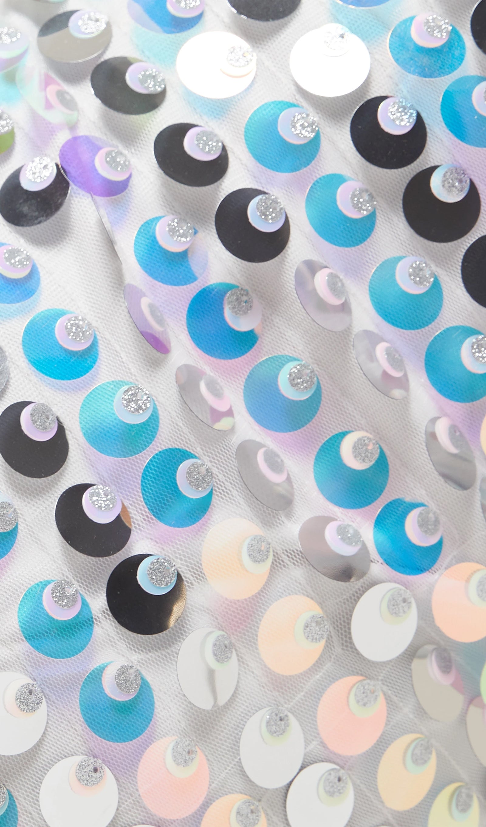 Çember Payet Midi Elbise-Gümüş