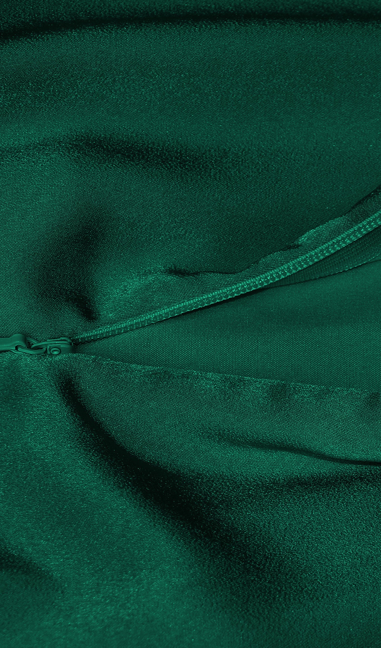 Asimetrik Saten Midi Elbise