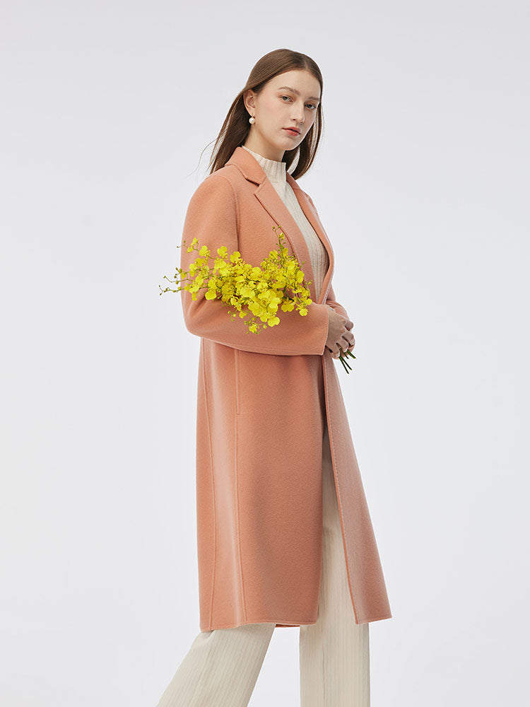 Çift Yüzlü Sırt Yırtmaçlı Kadın Kaban