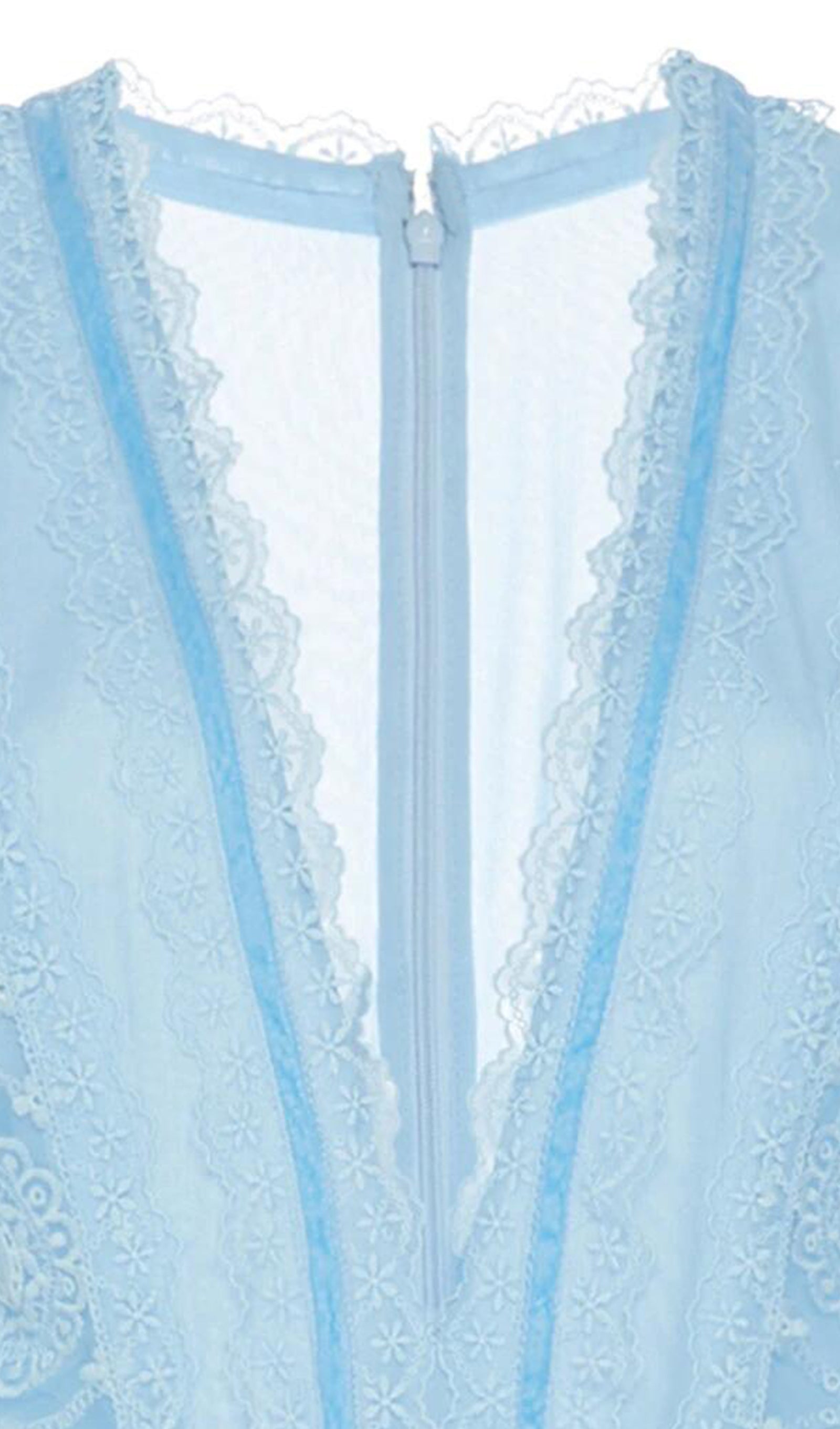 Kroşe Dantel V Yaka Maxi Salıncak Elbise