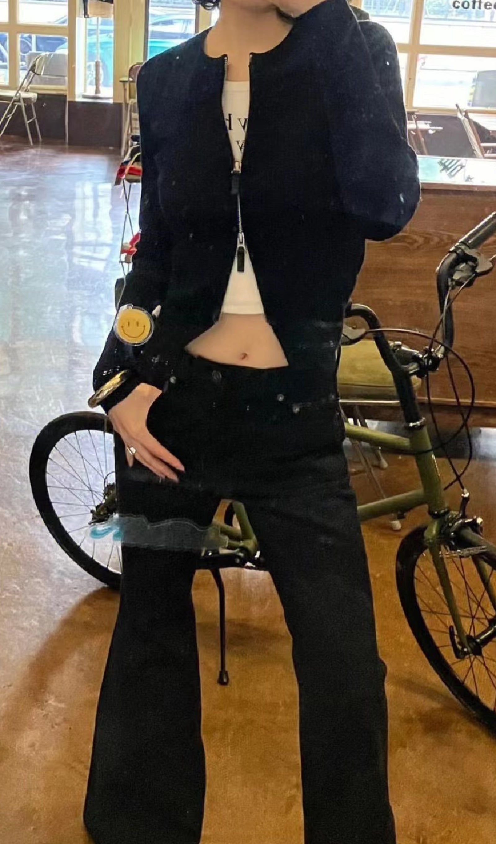 Fermuarlı Ribana Örgü Hırka Üst