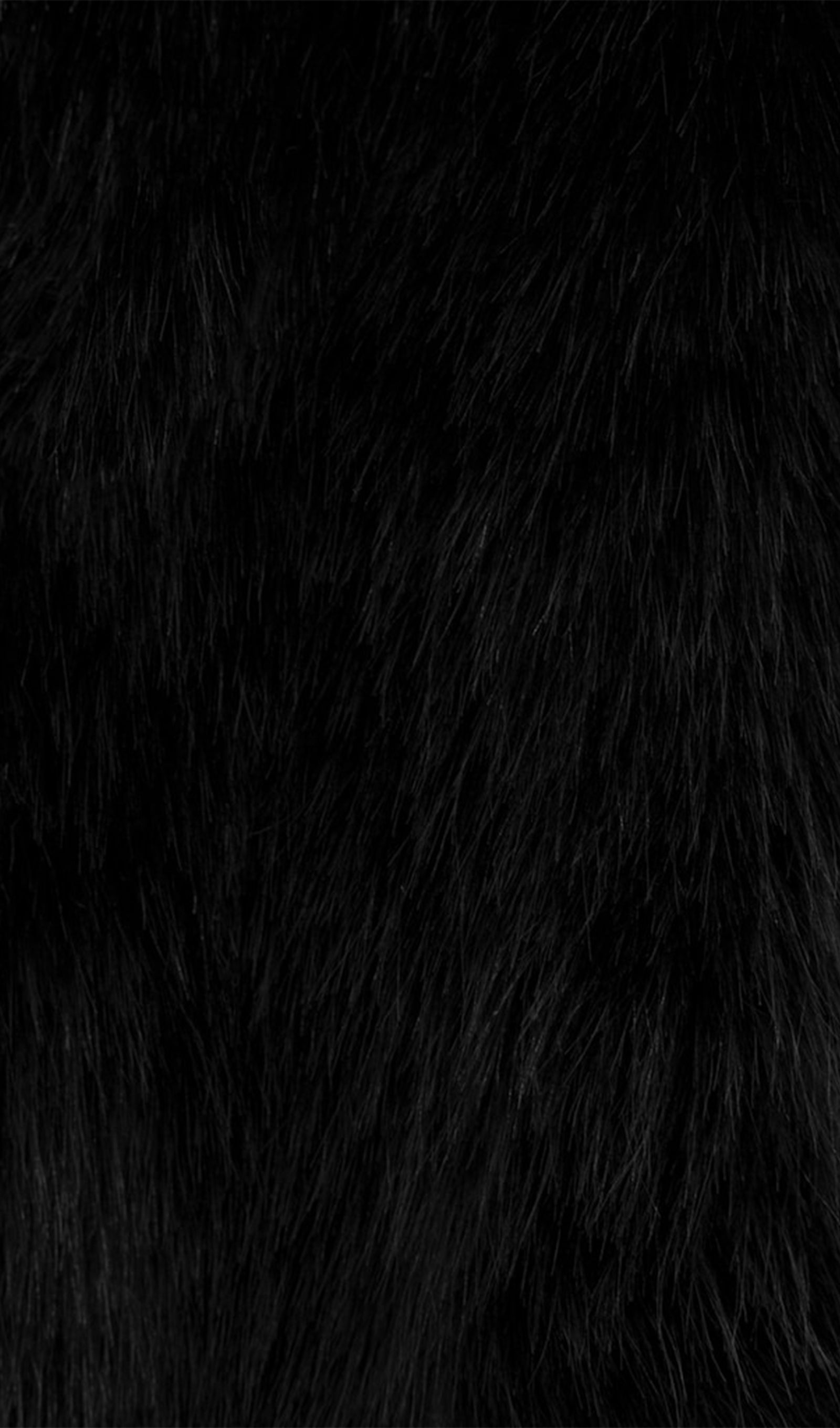 Trendy Siyah Maksi Boy Eko-Ceket