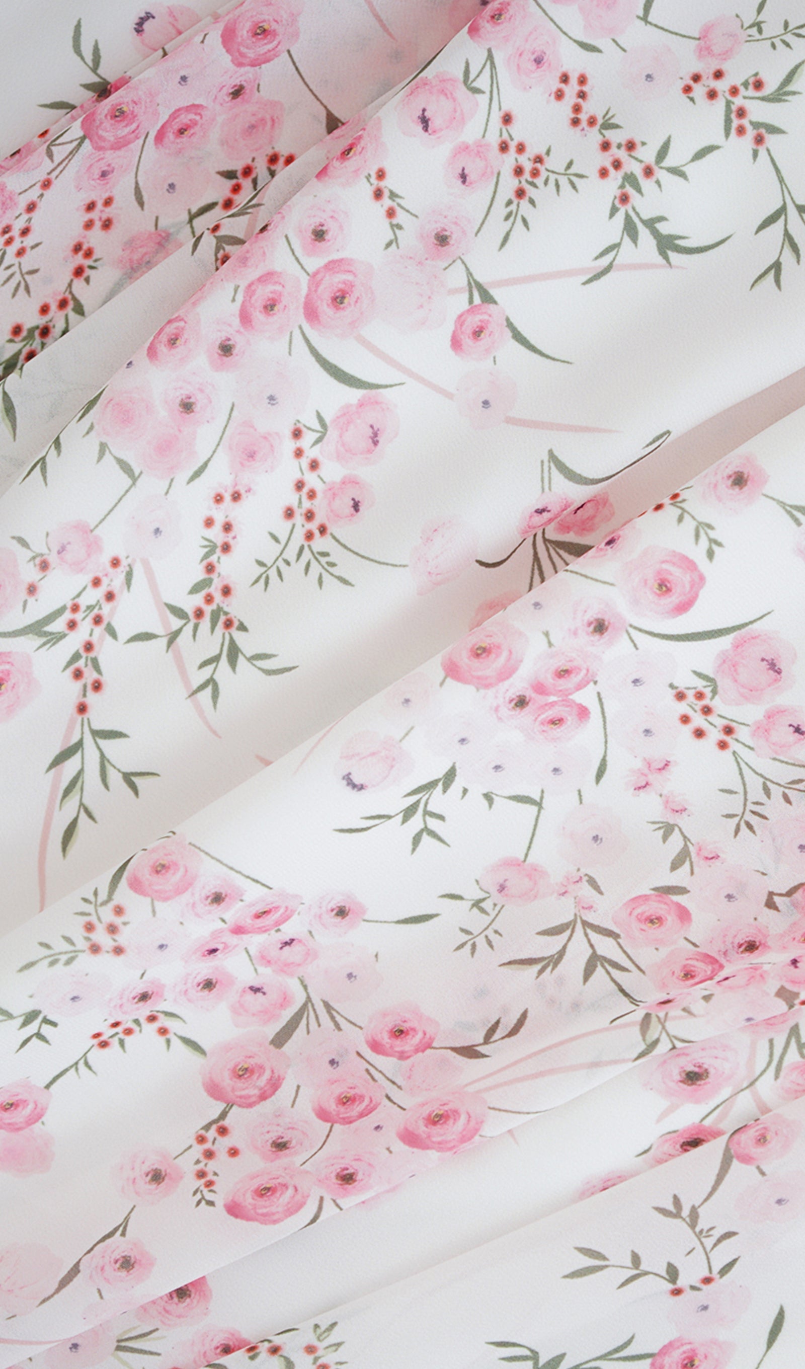 Uzun Kollu Çiçekli Fit ve Flare Maksi Elbise