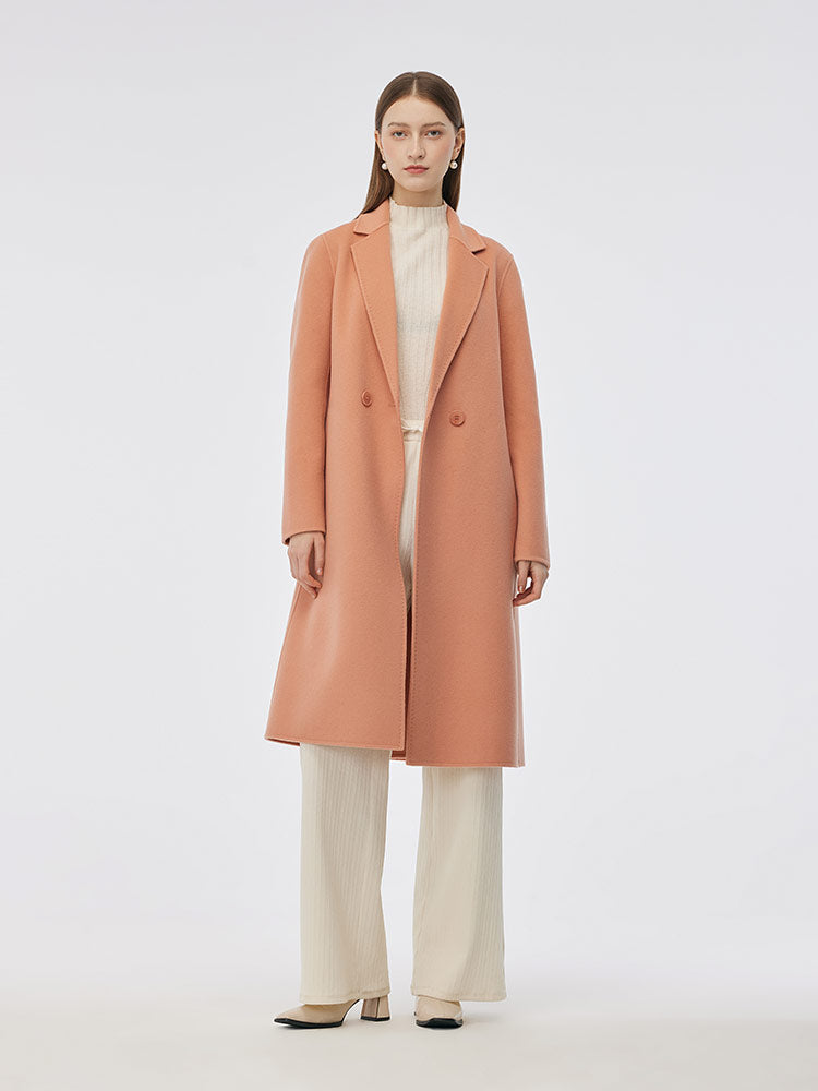 Çift Yüzlü Sırt Yırtmaçlı Kadın Kaban