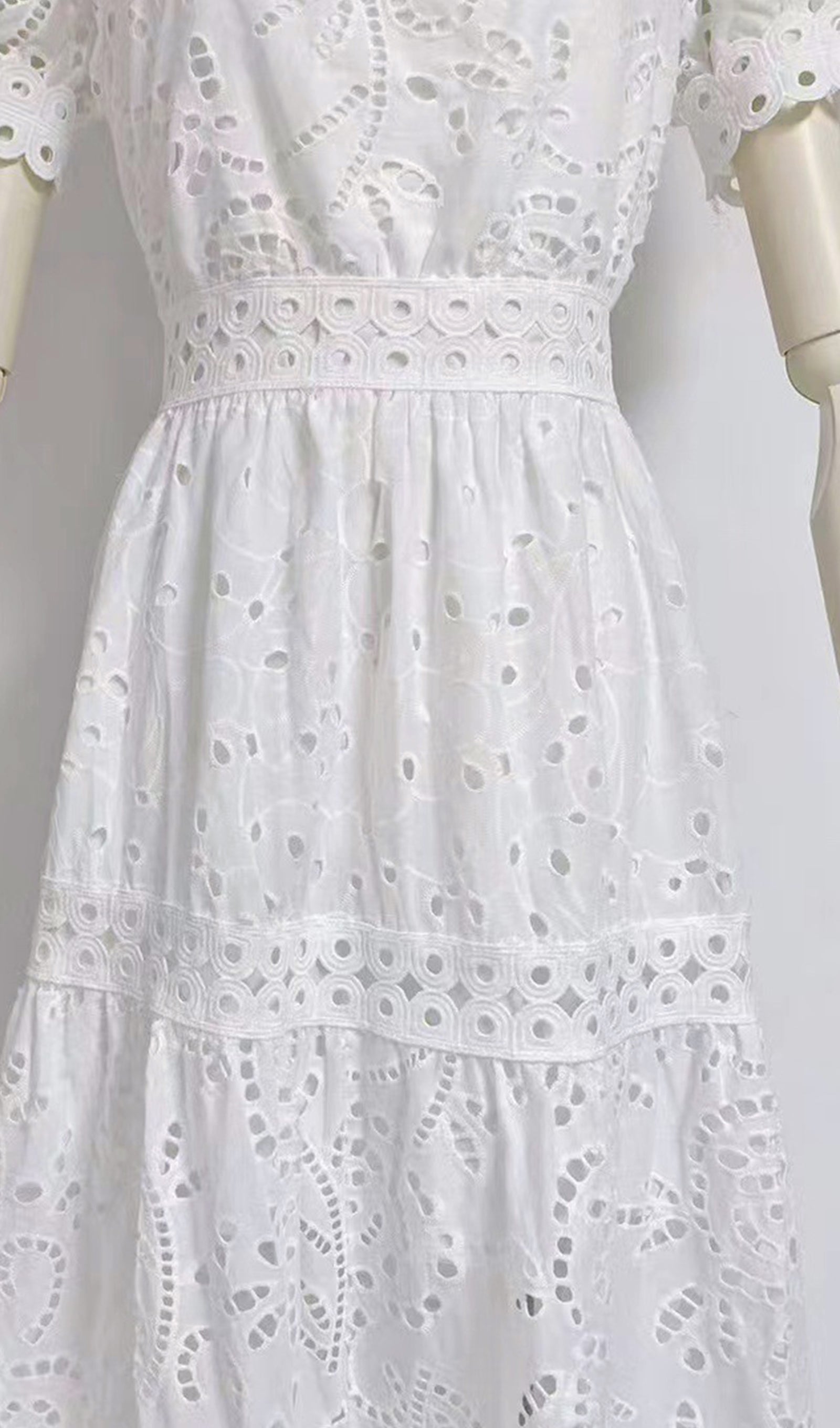 Kare Yaka A Line Kroşe Maxi Elbiseler