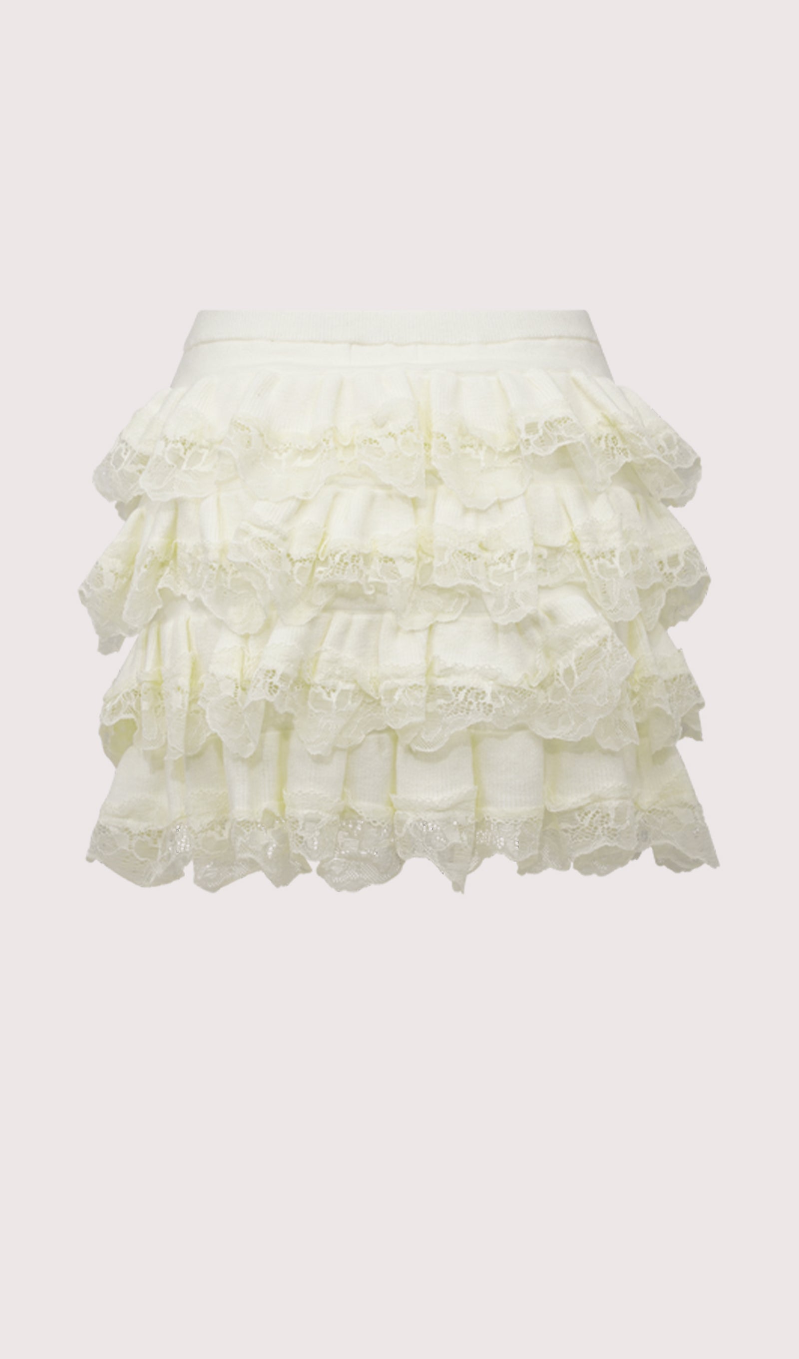 Dantel Fırfırlı Mini Etek