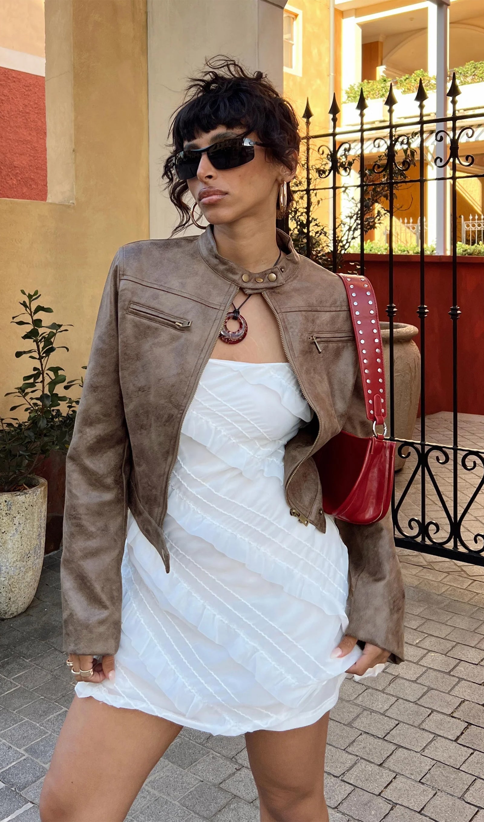 Moto Ceket Çikolata