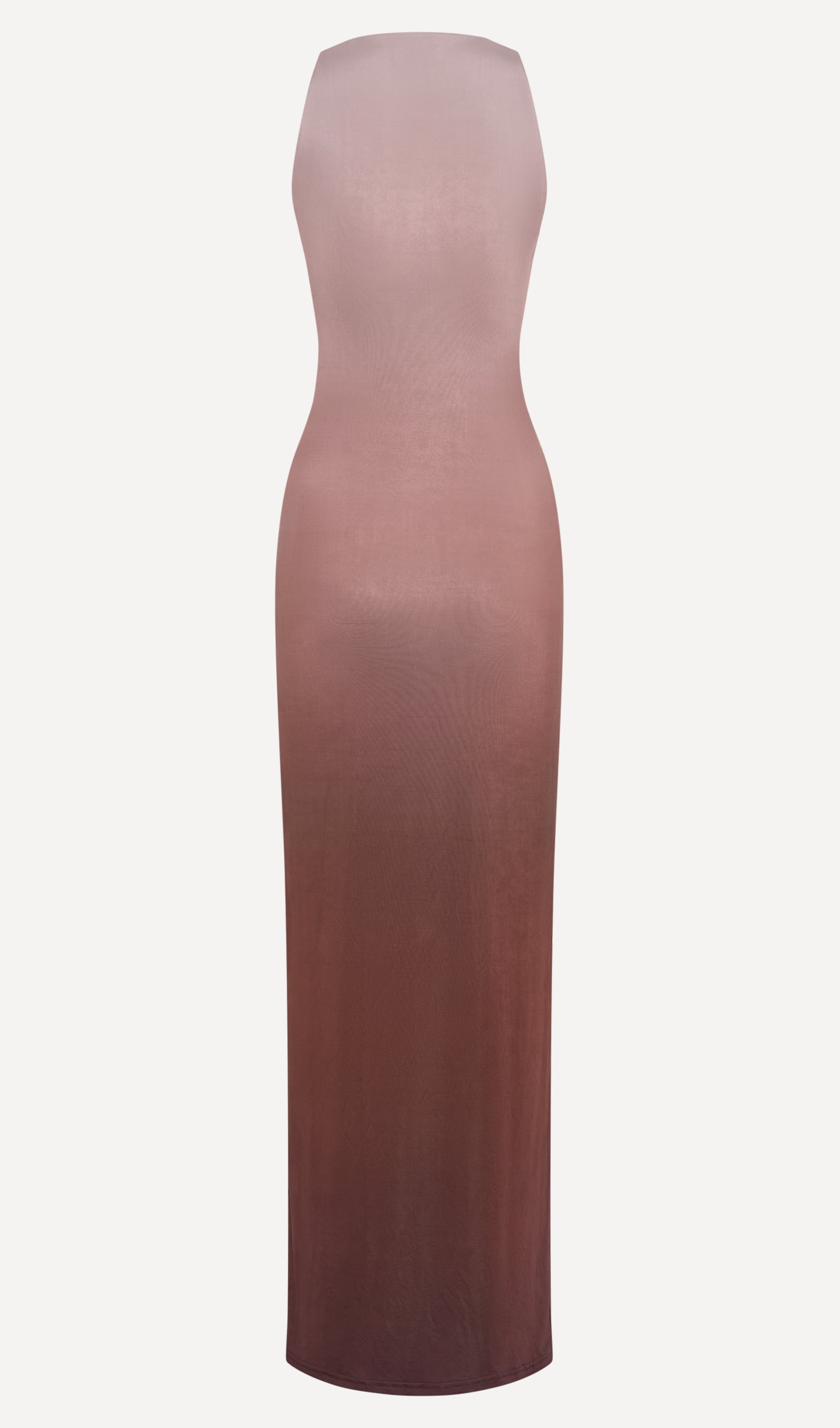 Drapeli Dar Maksi Elbise Mocha Ombre