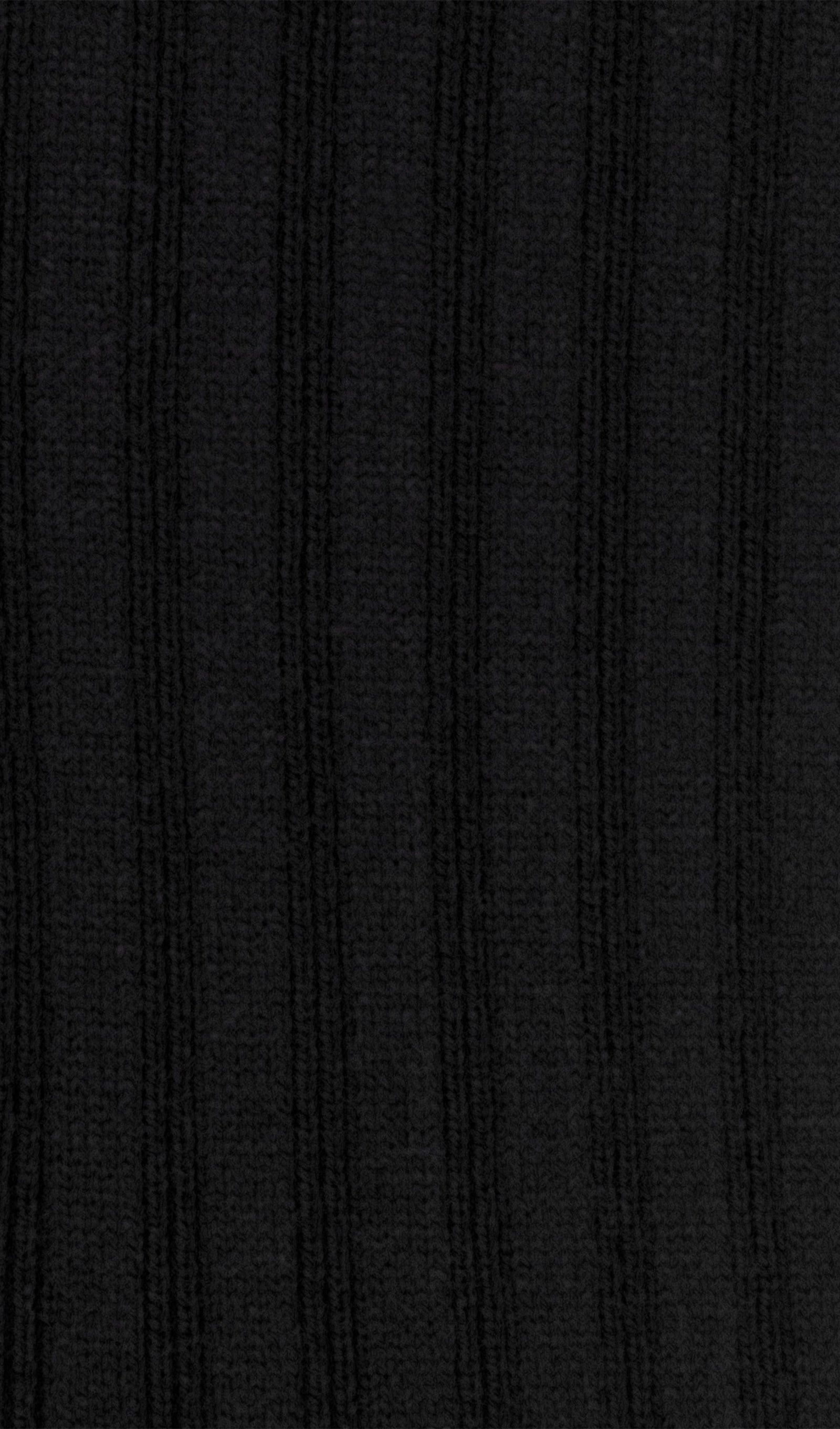 Jersey Fırfır Yaka Midi Elbise -Siyah