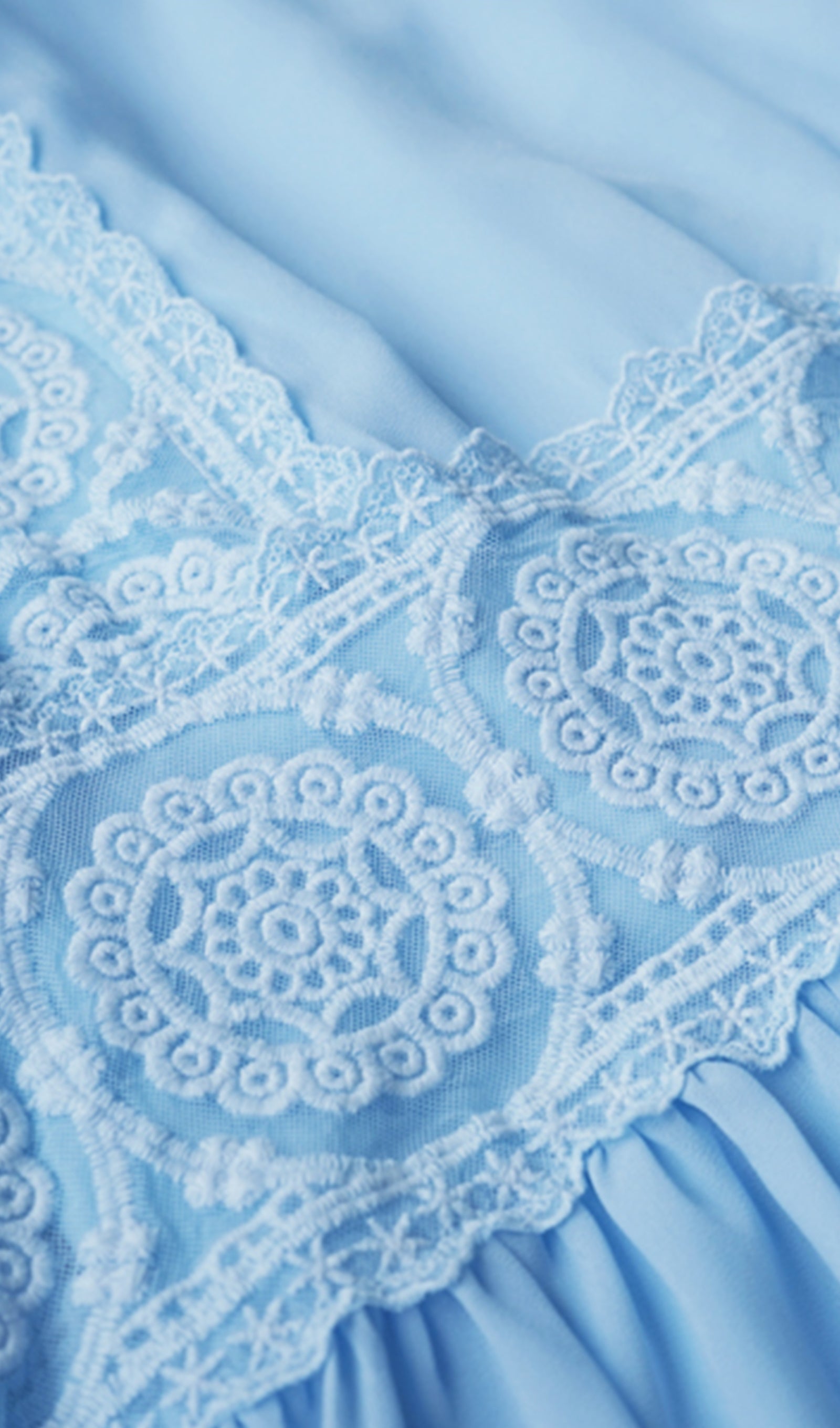 Kroşe Dantel V Yaka Maxi Salıncak Elbise