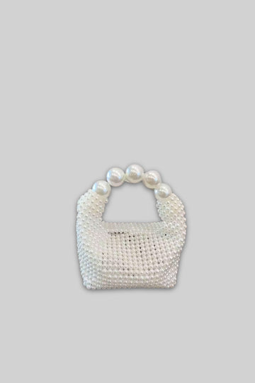 Mini İnci Çanta - Beyaz