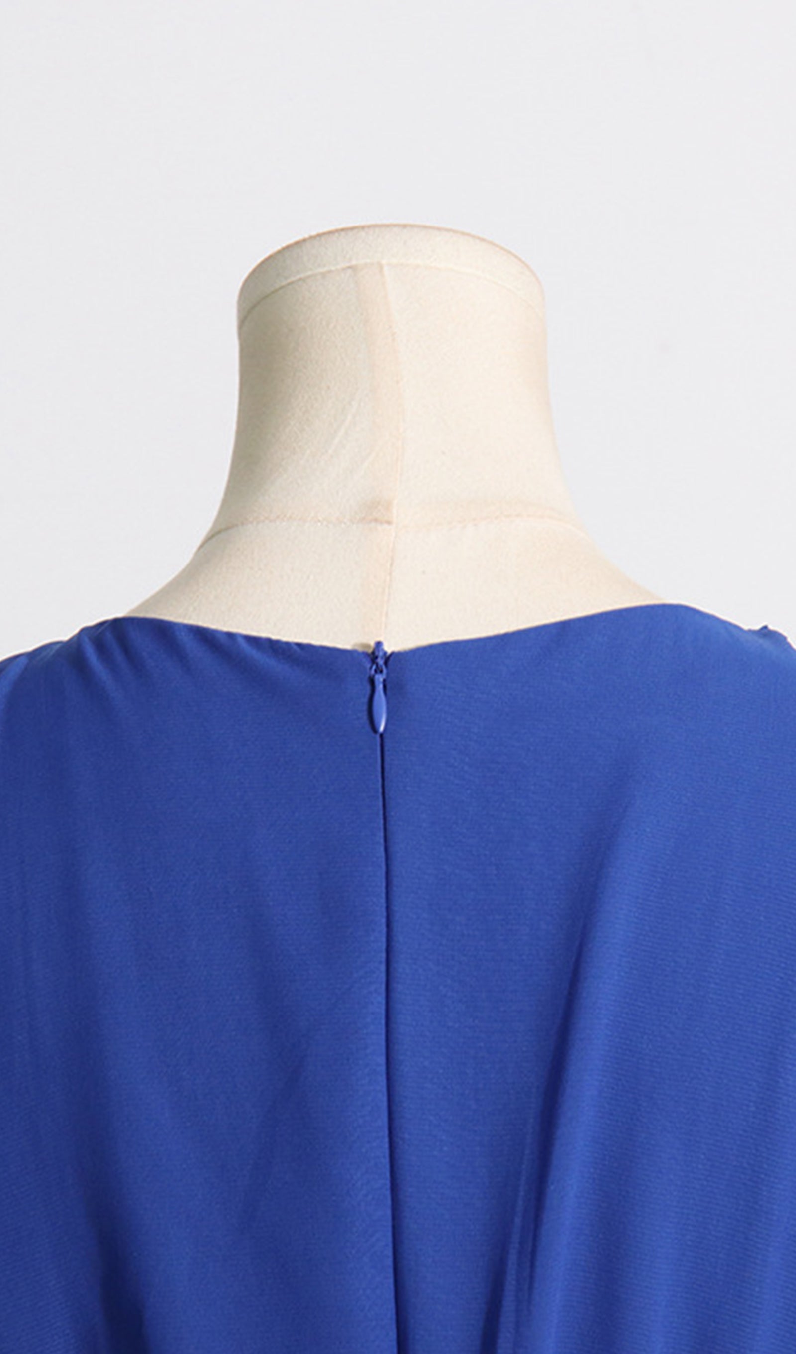 File Uzun Kollu V Yaka Maksi Elbise