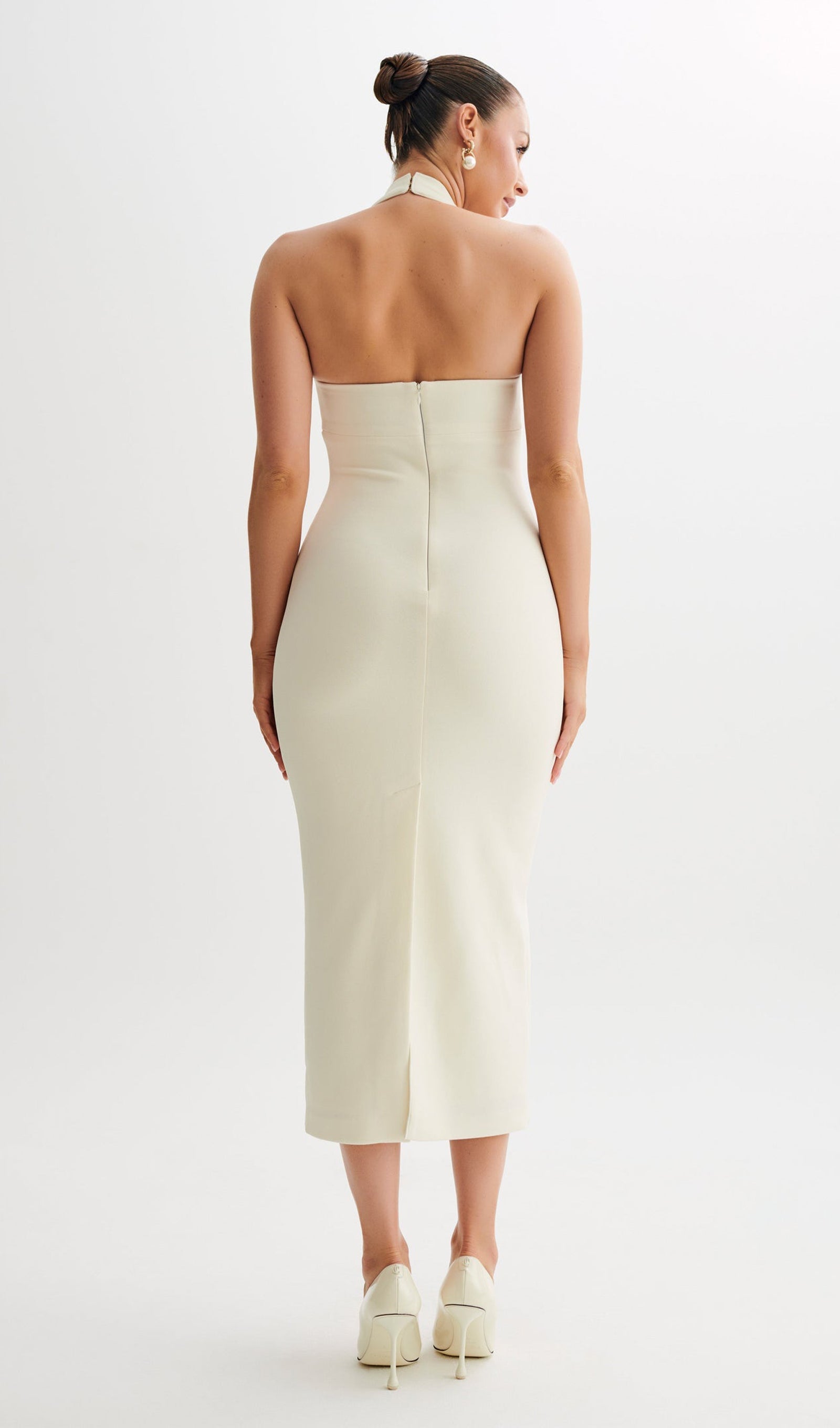 Teressa Elbise Halter Midi Elbise