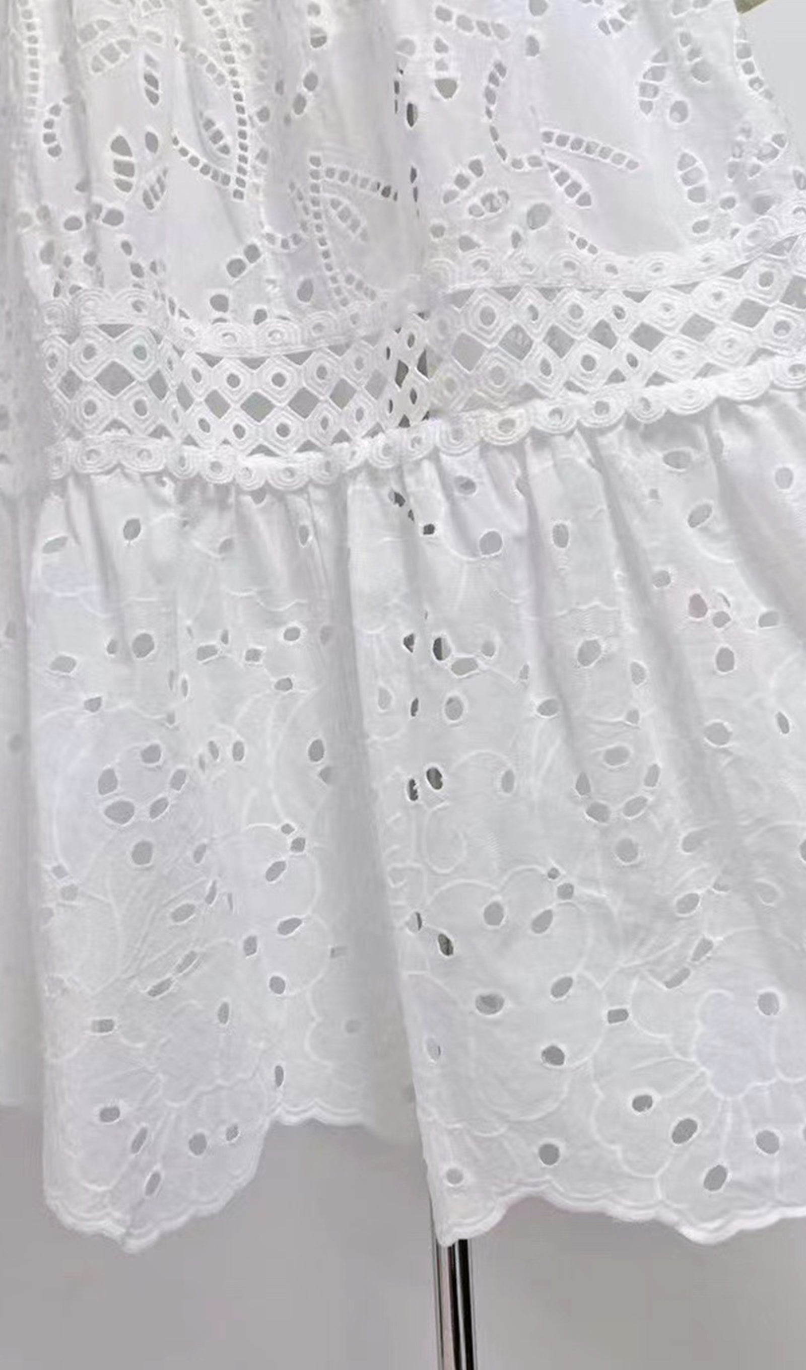 Kare Yaka A Line Kroşe Maxi Elbiseler