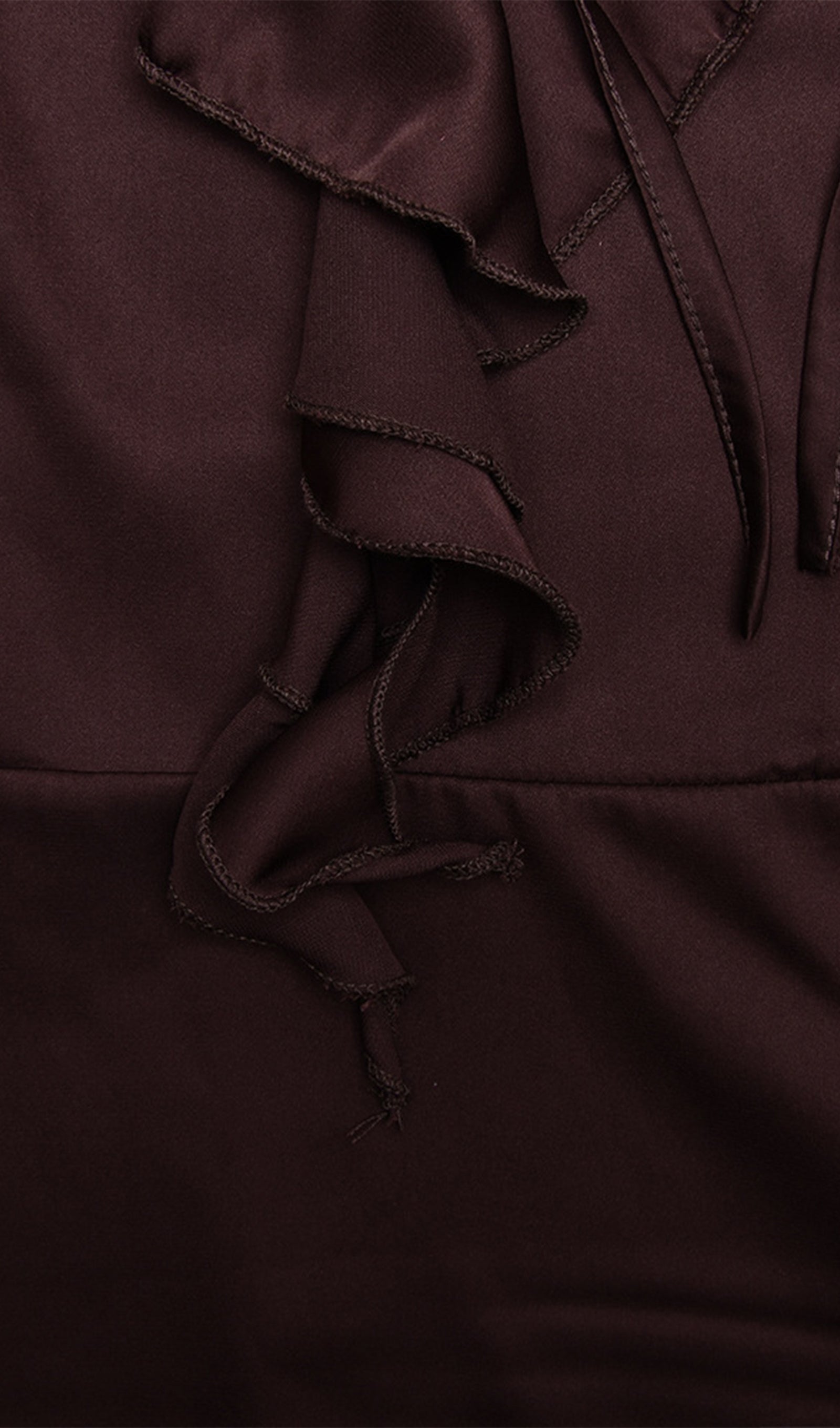 Ruffled Satin Mini Dress