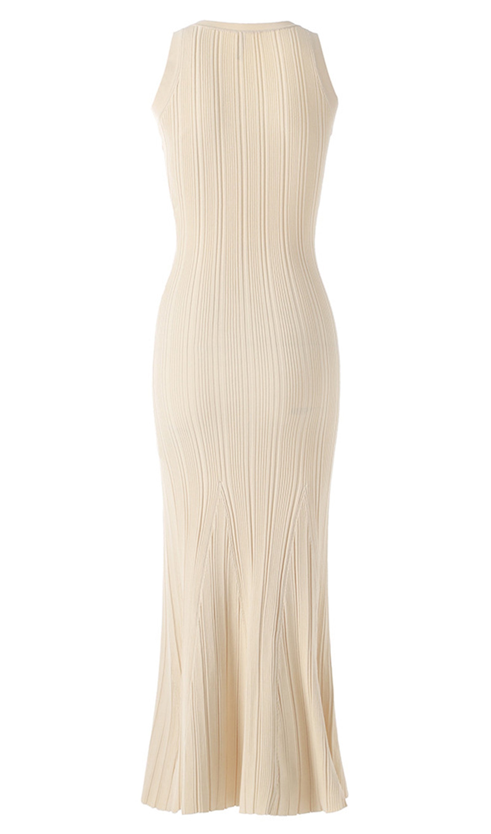 Metalik Düğmeli Örgü Midi Elbise