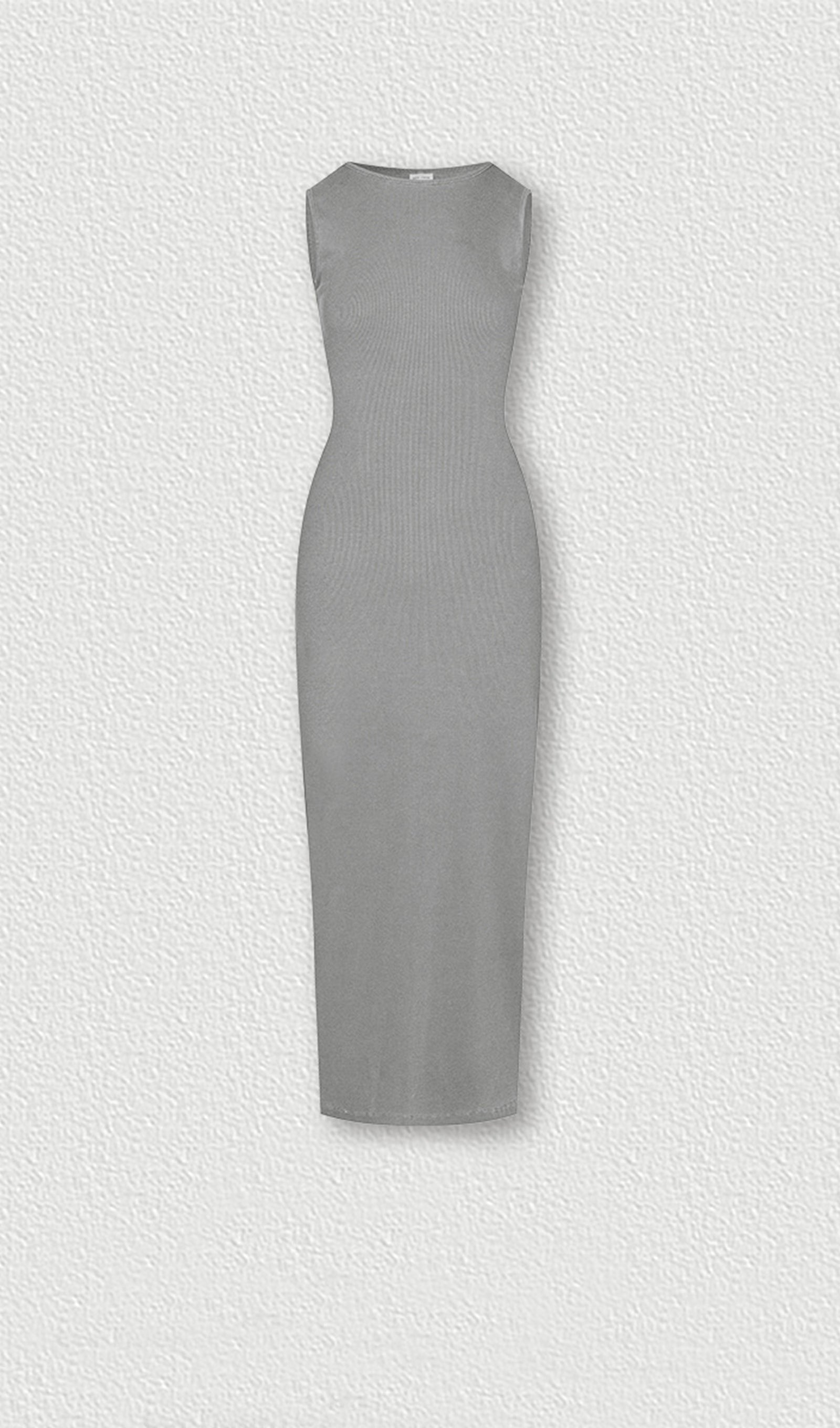 Nervürlü Bodycon Midi Elbise