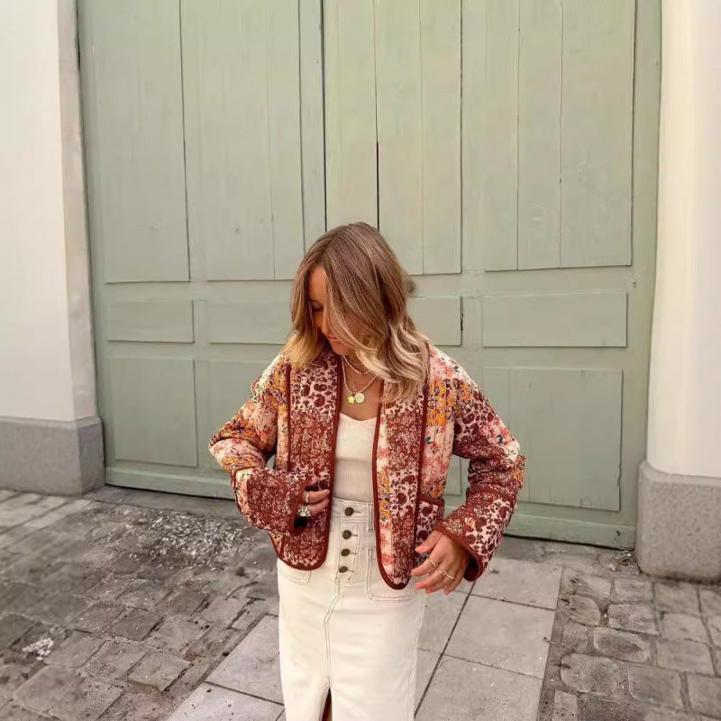 Bol Günlük Kısa Hırka Kapitone Pamuklu Ceket