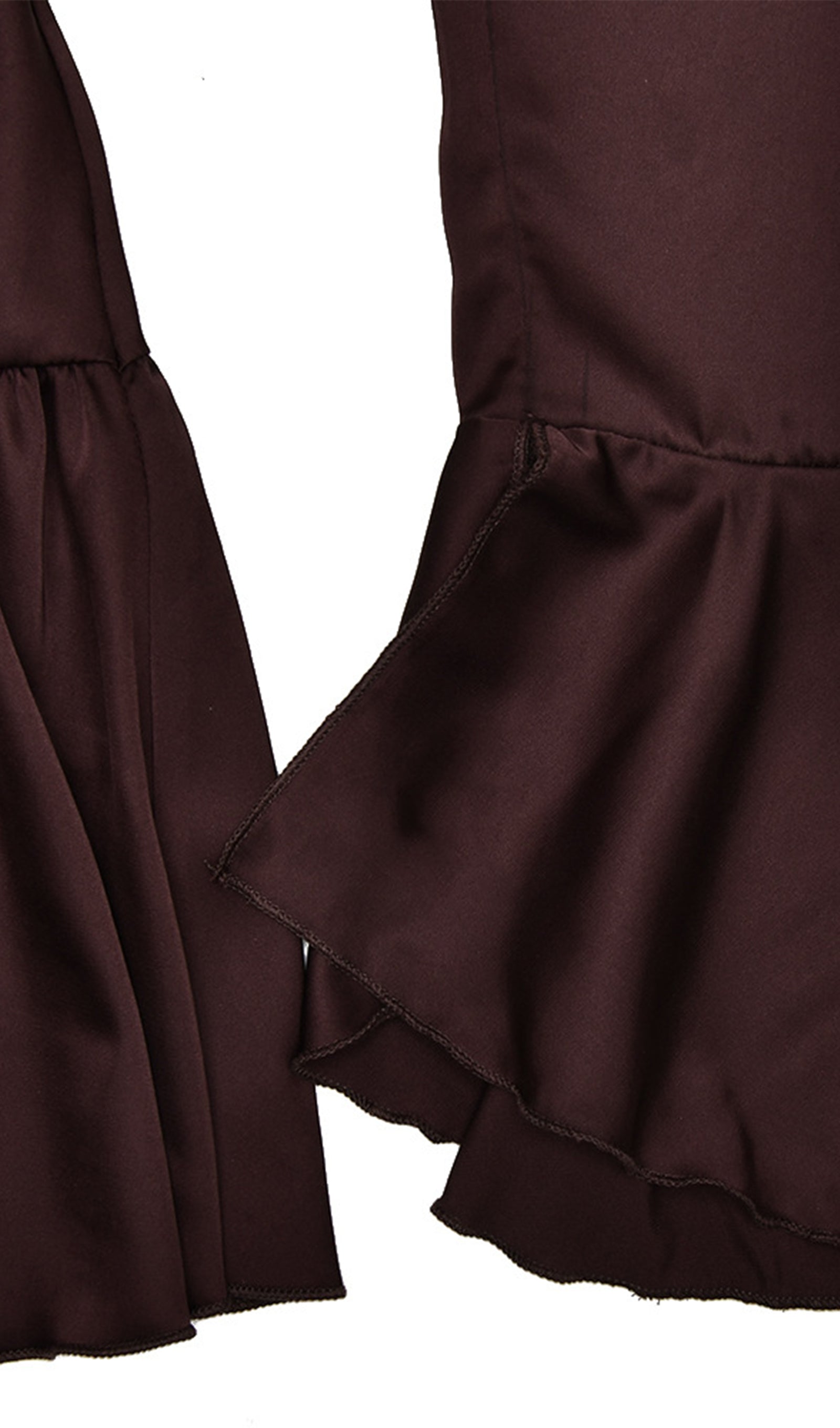 Ruffled Satin Mini Dress