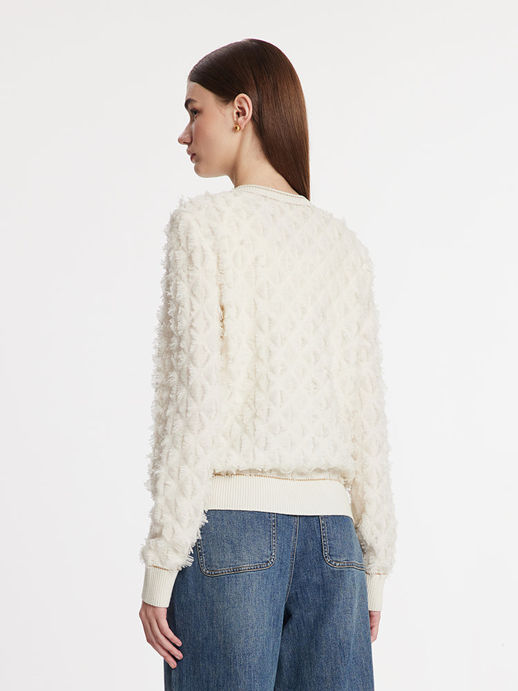 Saf Yün Örme Kadın Hırka