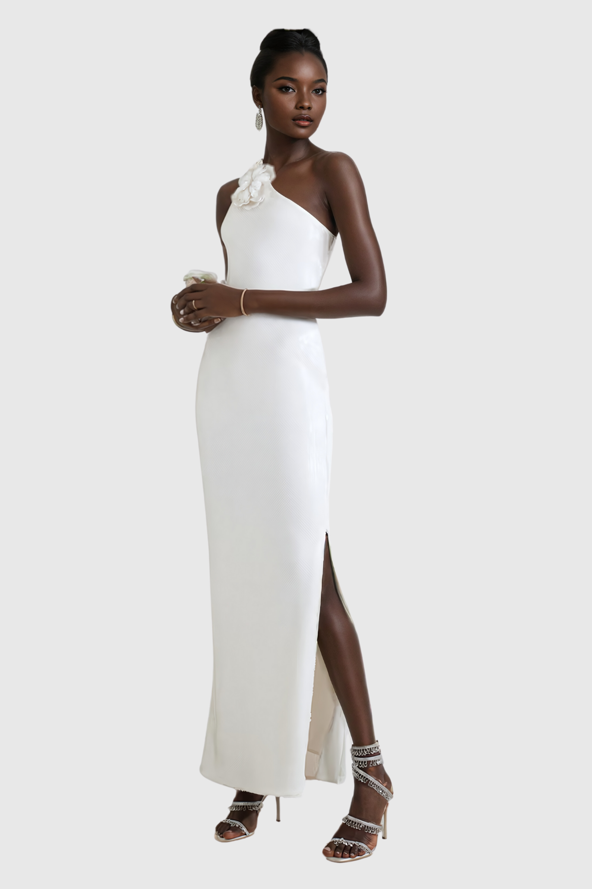 Aceline Payet Halter Yaka Bodycon Maksi Elbise